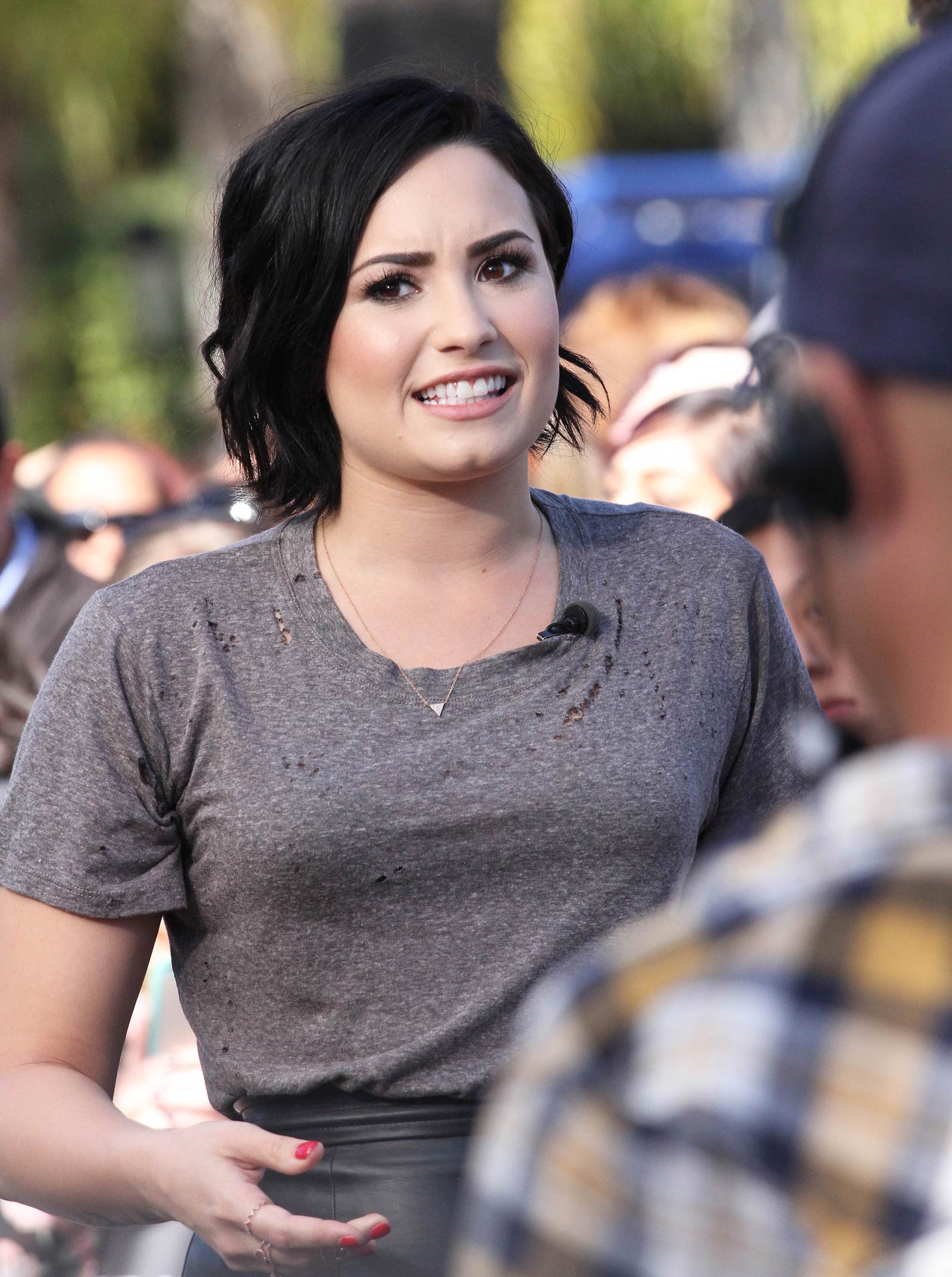 Demi Lovato on the Set of Extra