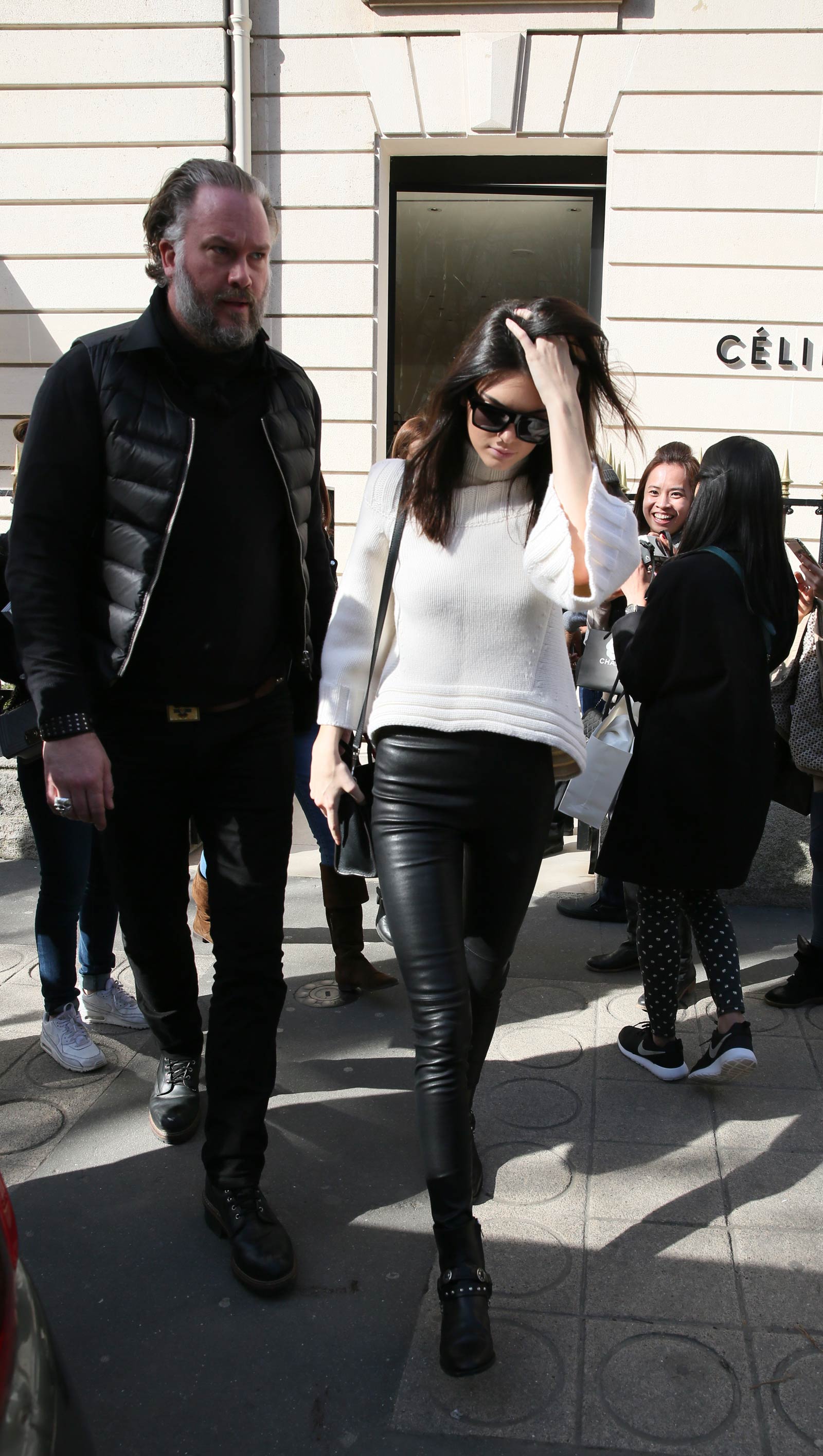 Kendall Jenner seen leaving the Celine store