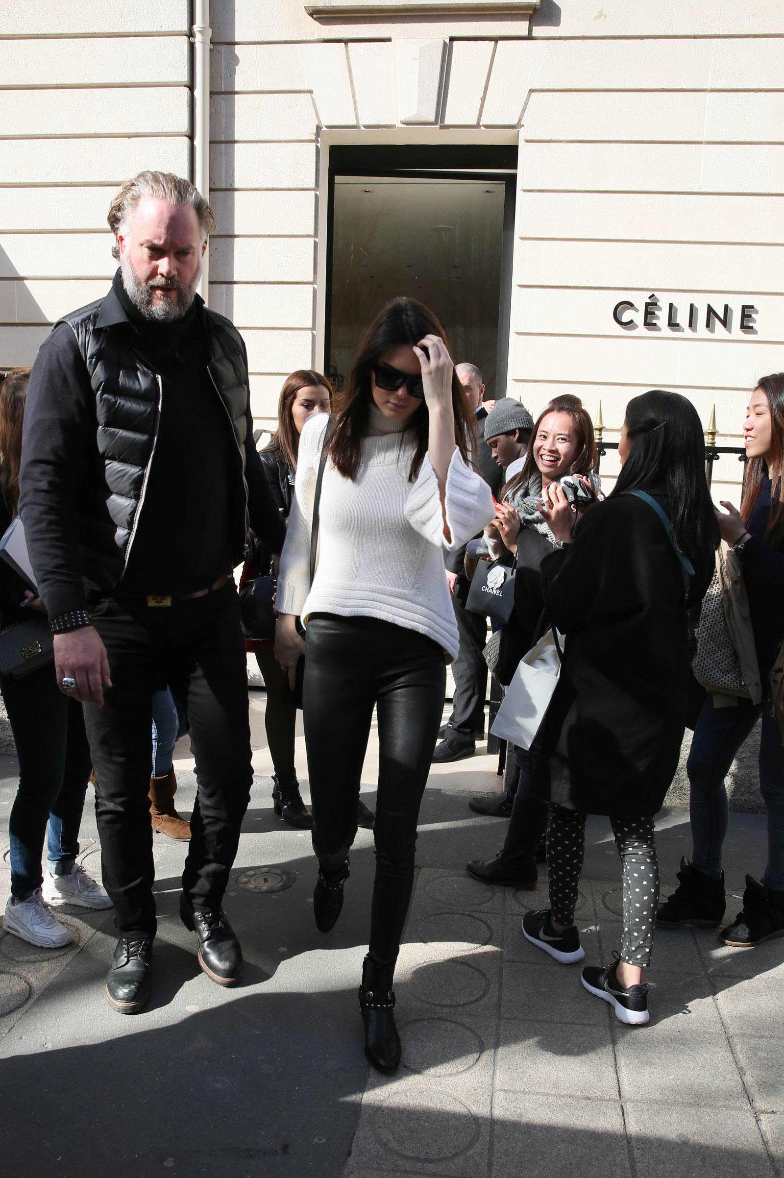 Kendall Jenner seen leaving the Celine store