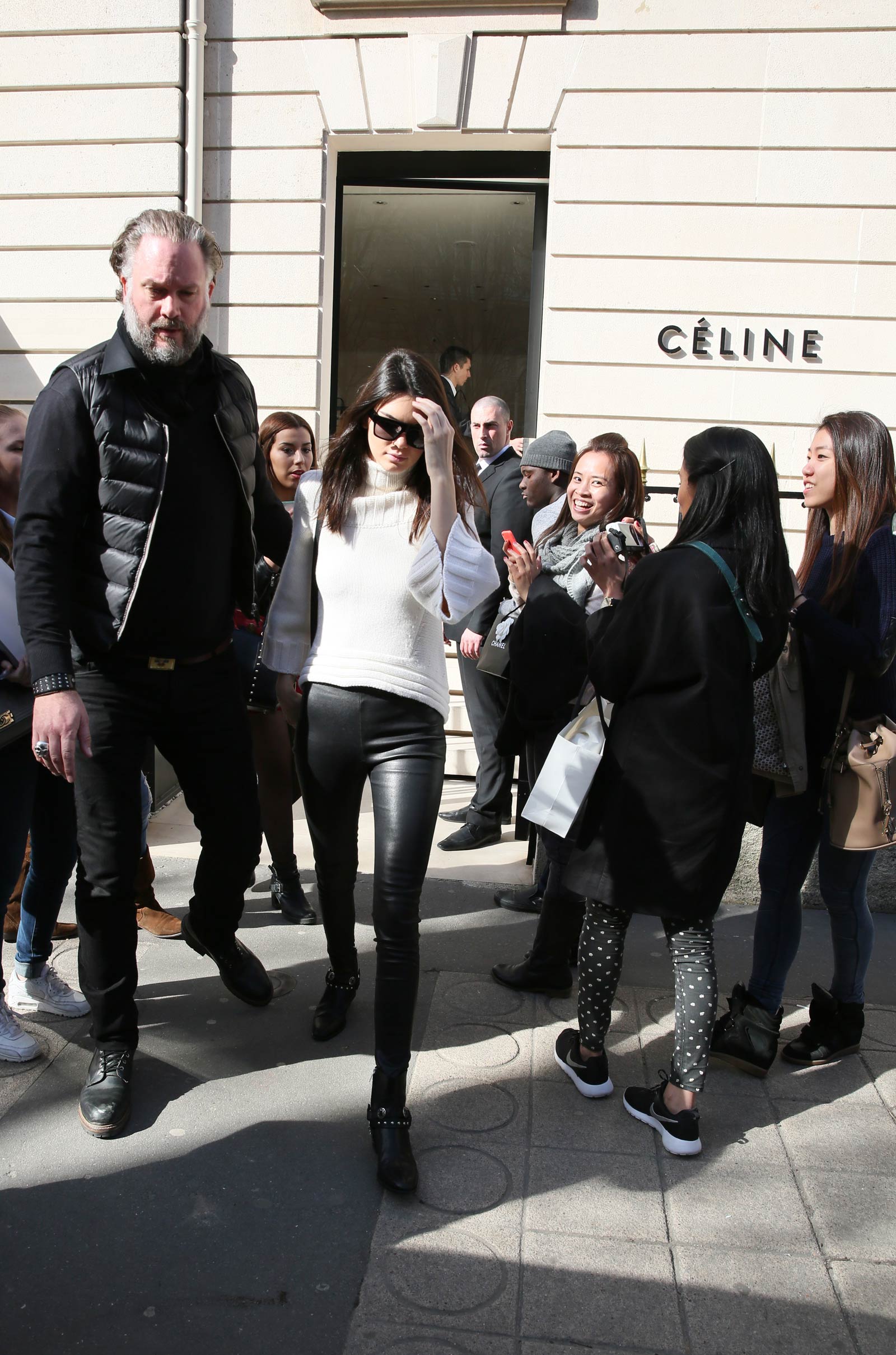 Kendall Jenner seen leaving the Celine store