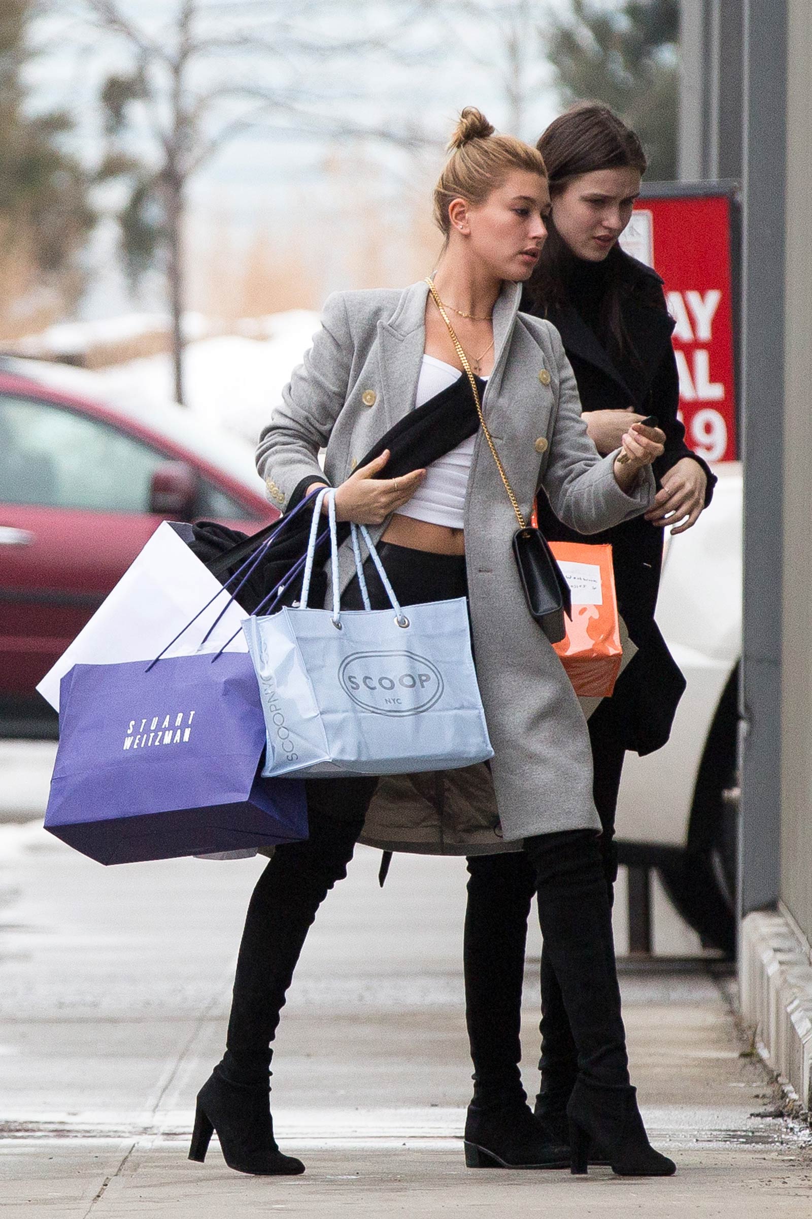 Hailey Baldwin out shopping in New York