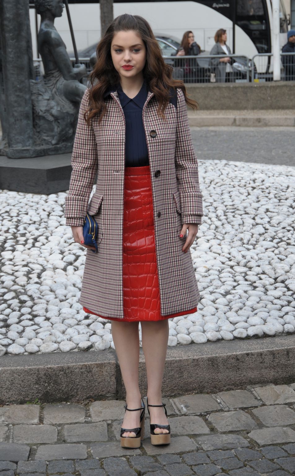 Odeya Rush seen leaving Miu Miu fashion show Fall/Winter ready-to-wear