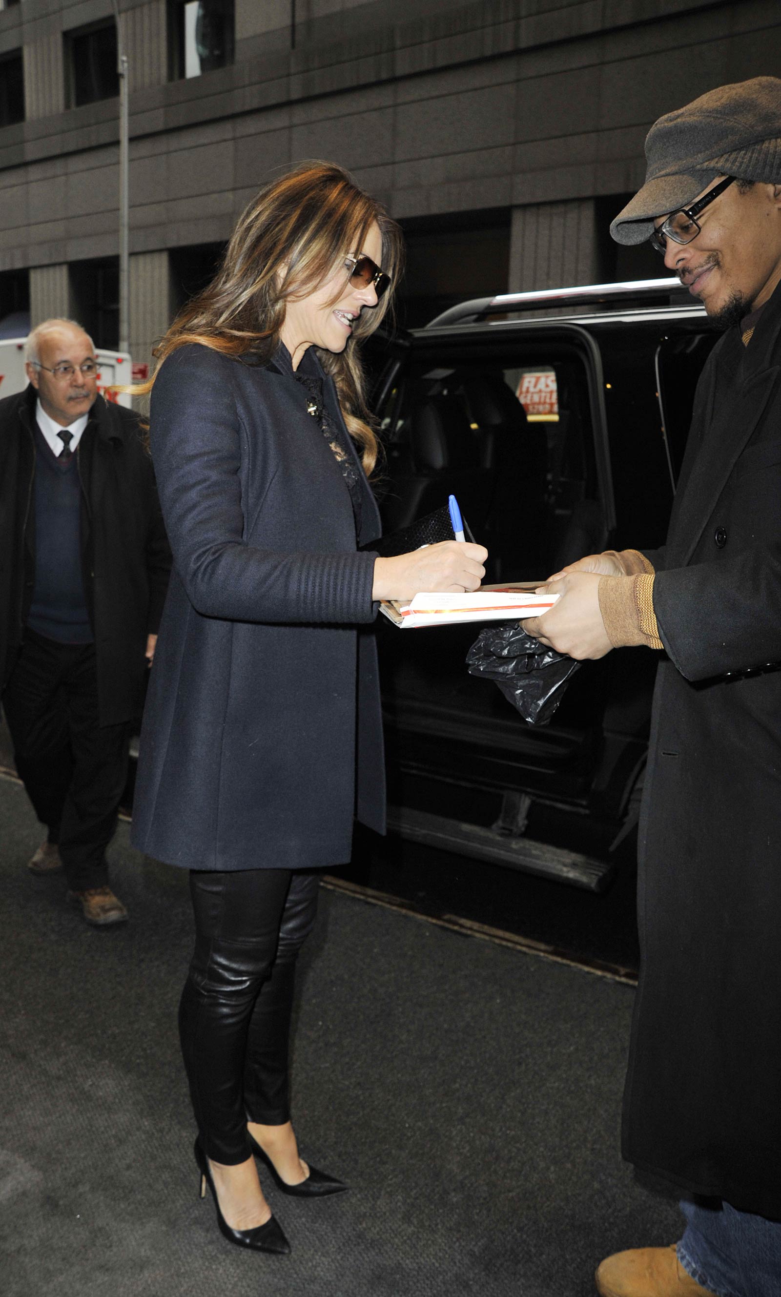 Liz Hurley out and about in NYC