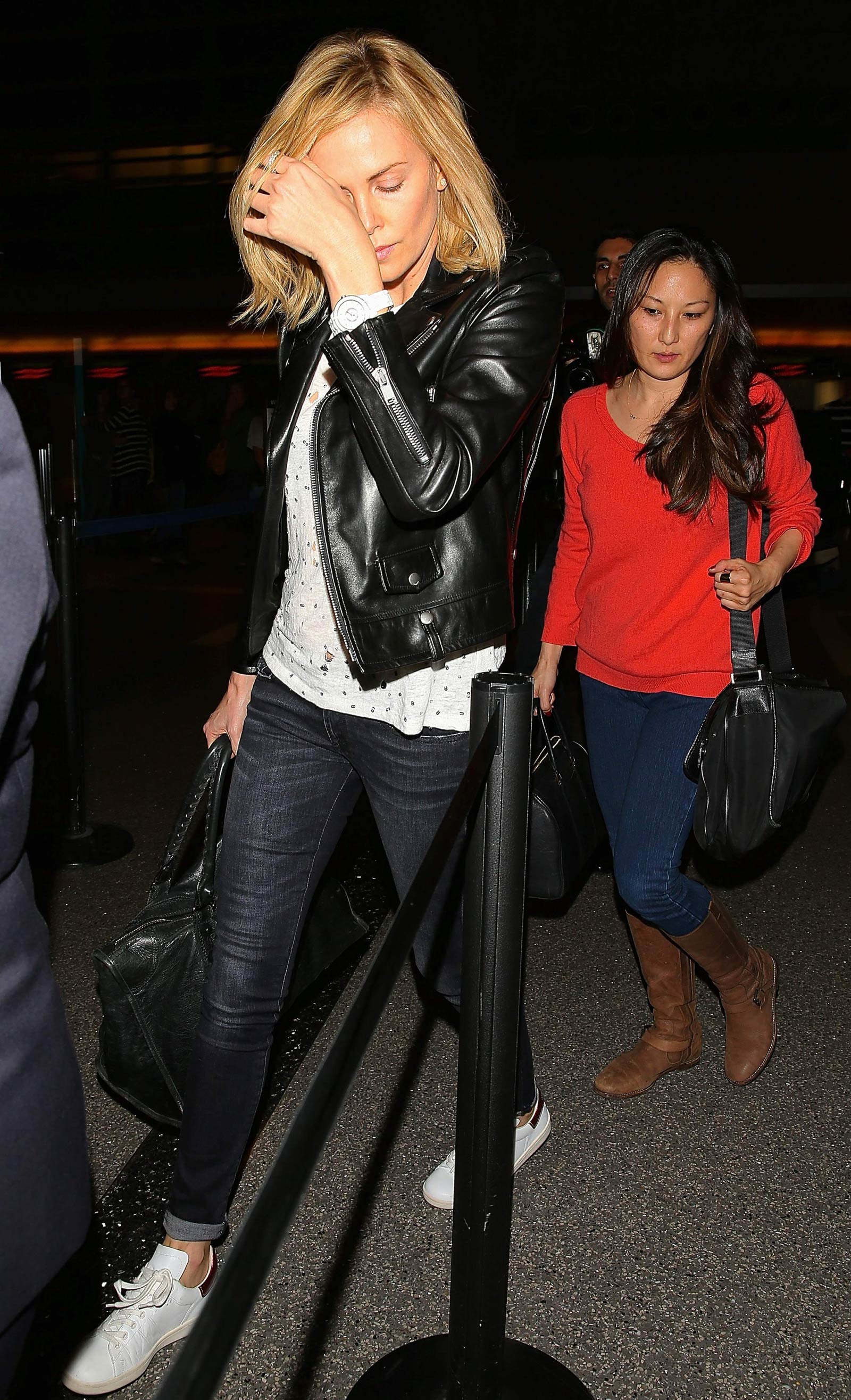 Charlize Theron catches flight out of LAX Airport