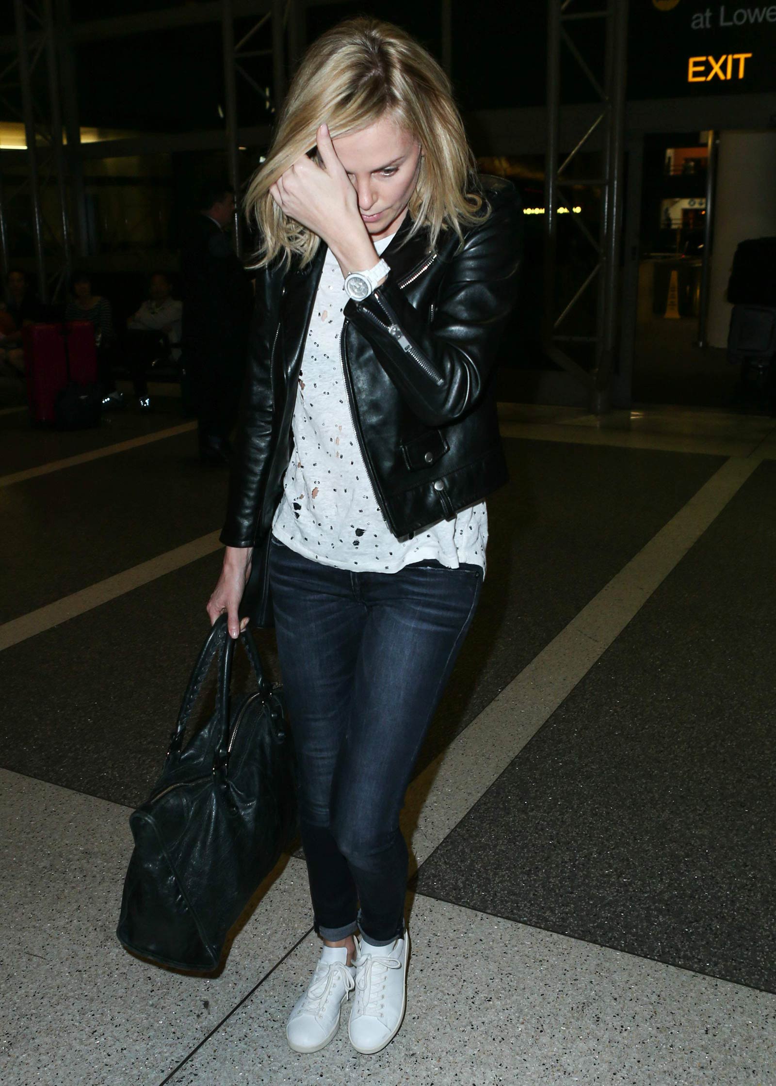 Charlize Theron catches flight out of LAX Airport