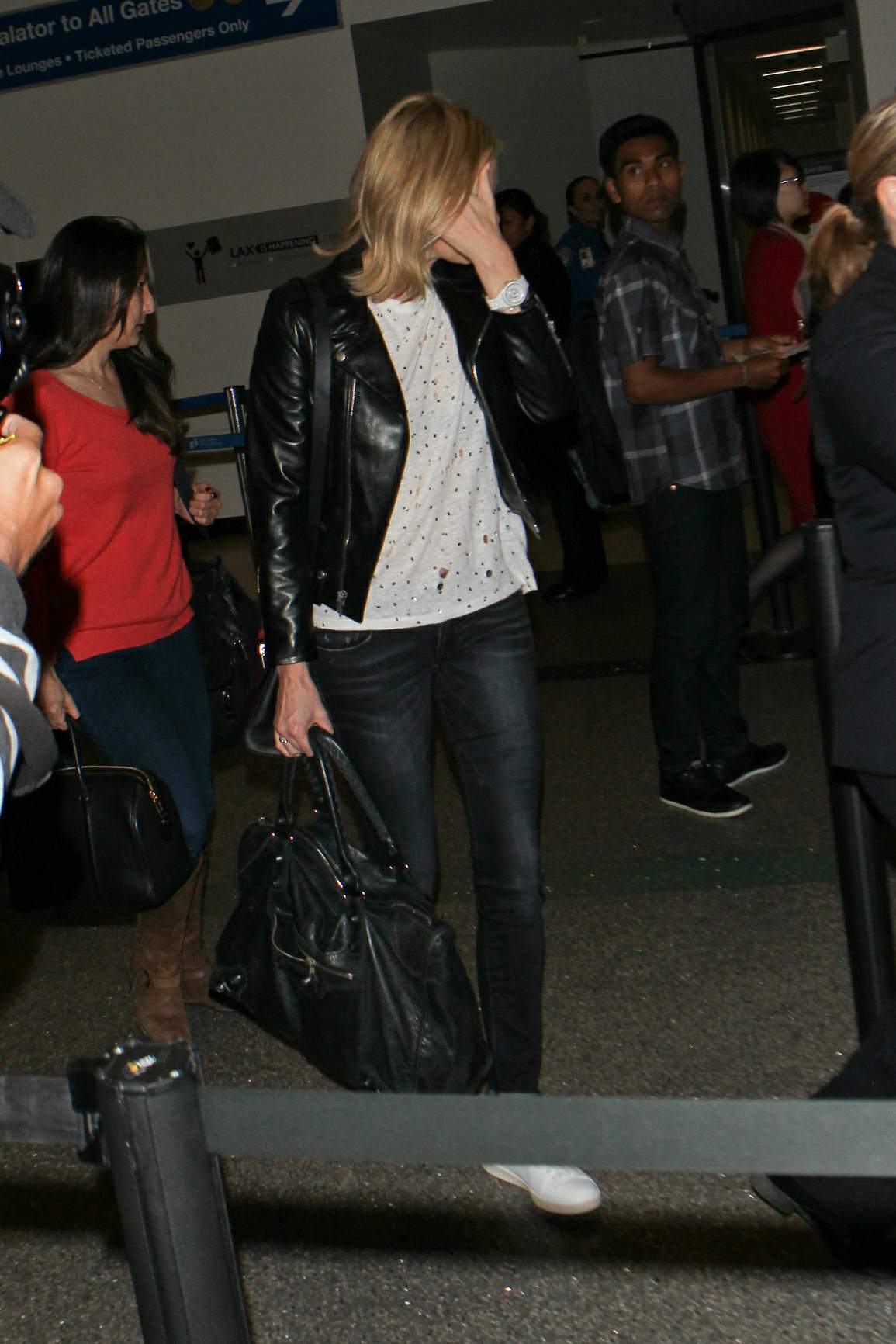 Charlize Theron catches flight out of LAX Airport