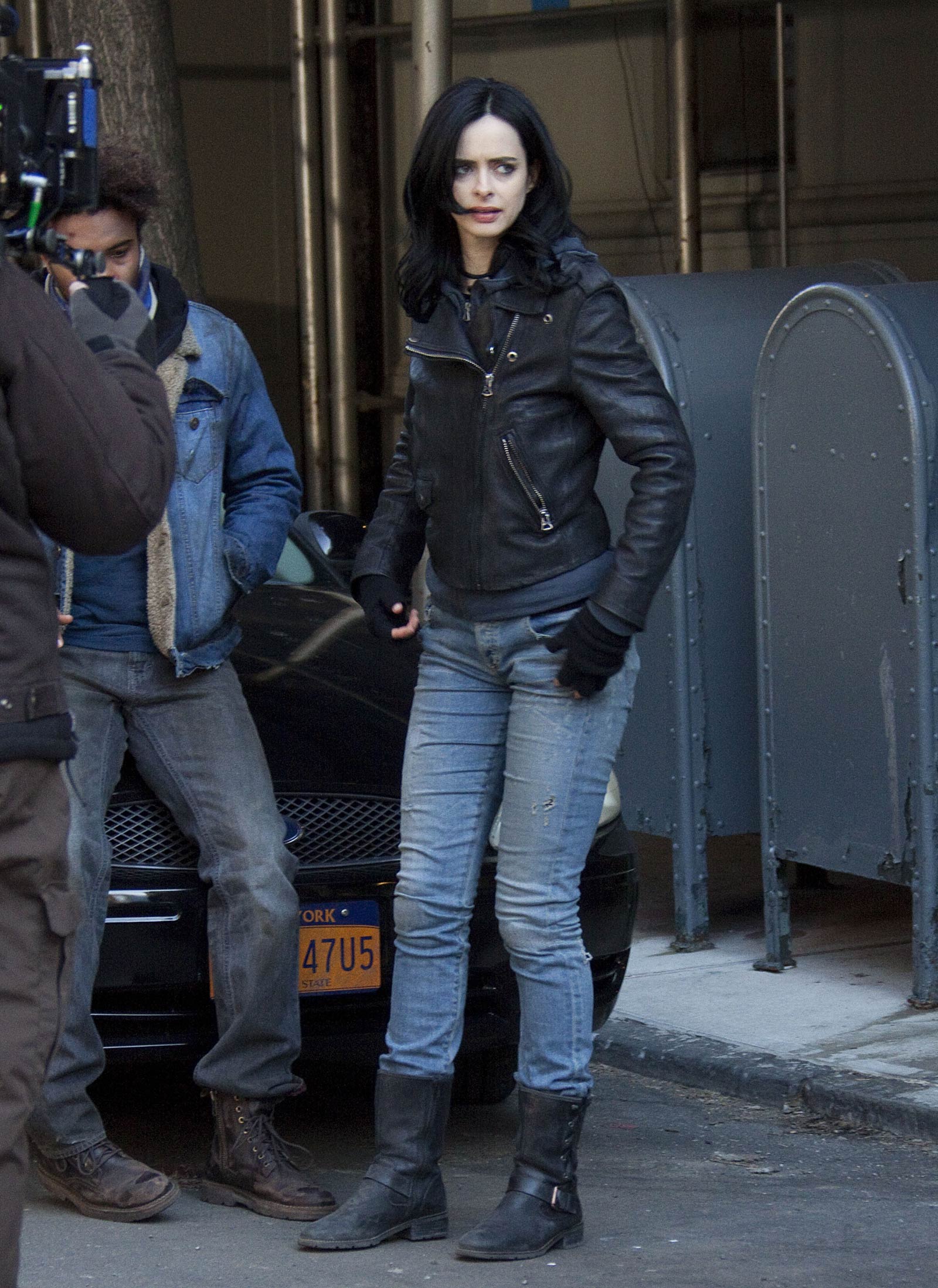 Krysten Ritter on the set of A.K.A. Jessica Jones