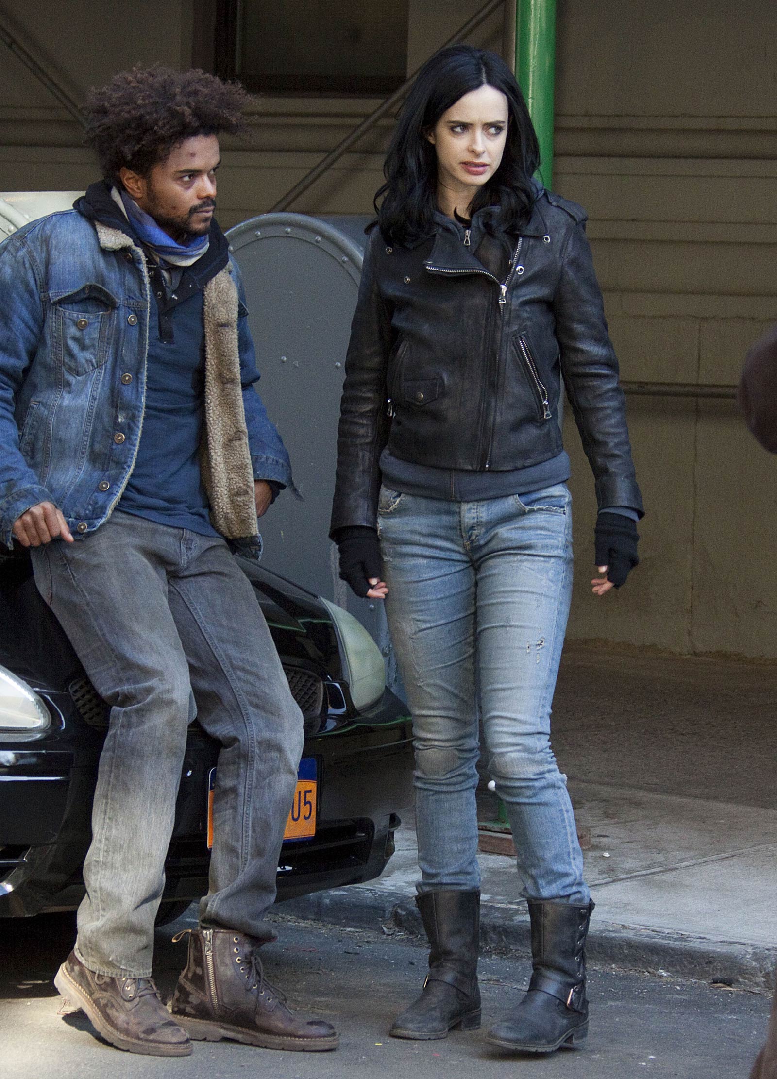 Krysten Ritter on the set of A.K.A. Jessica Jones