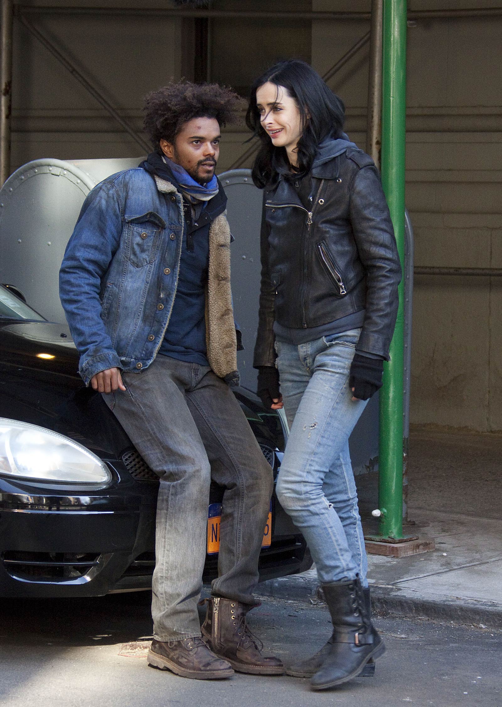 Krysten Ritter on the set of A.K.A. Jessica Jones