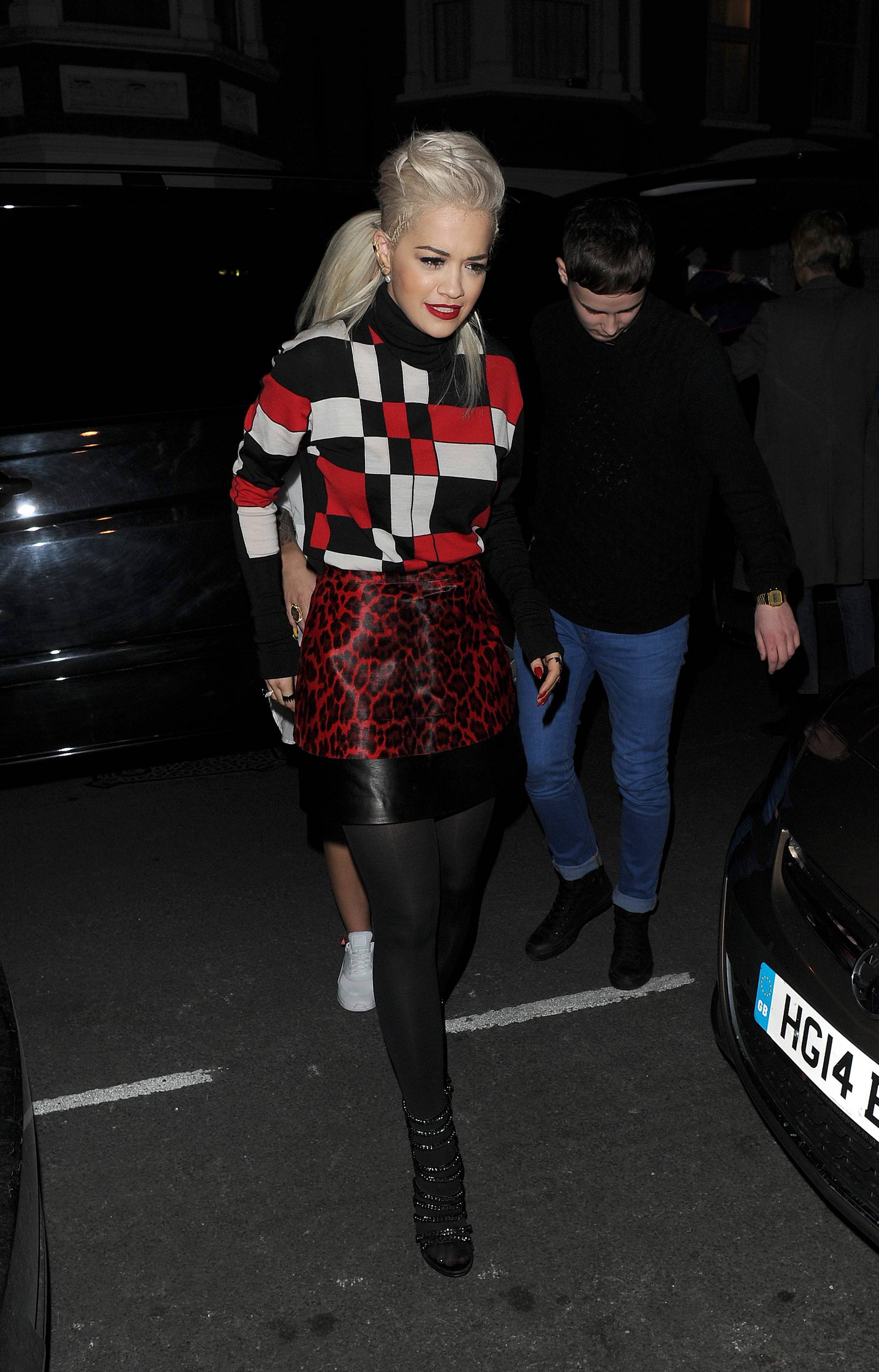 Rita Ora arriving at Charli XCX’s gig