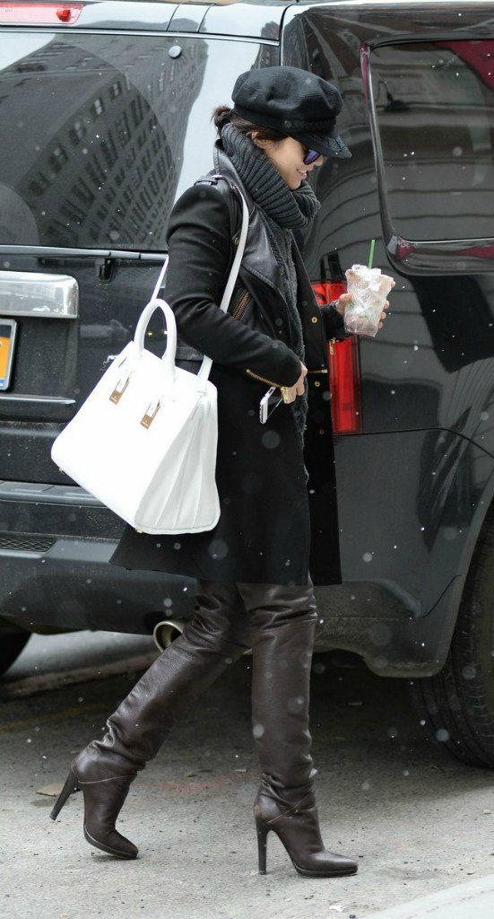 Vanessa Hudgens arriving at Neil Simon Theatre