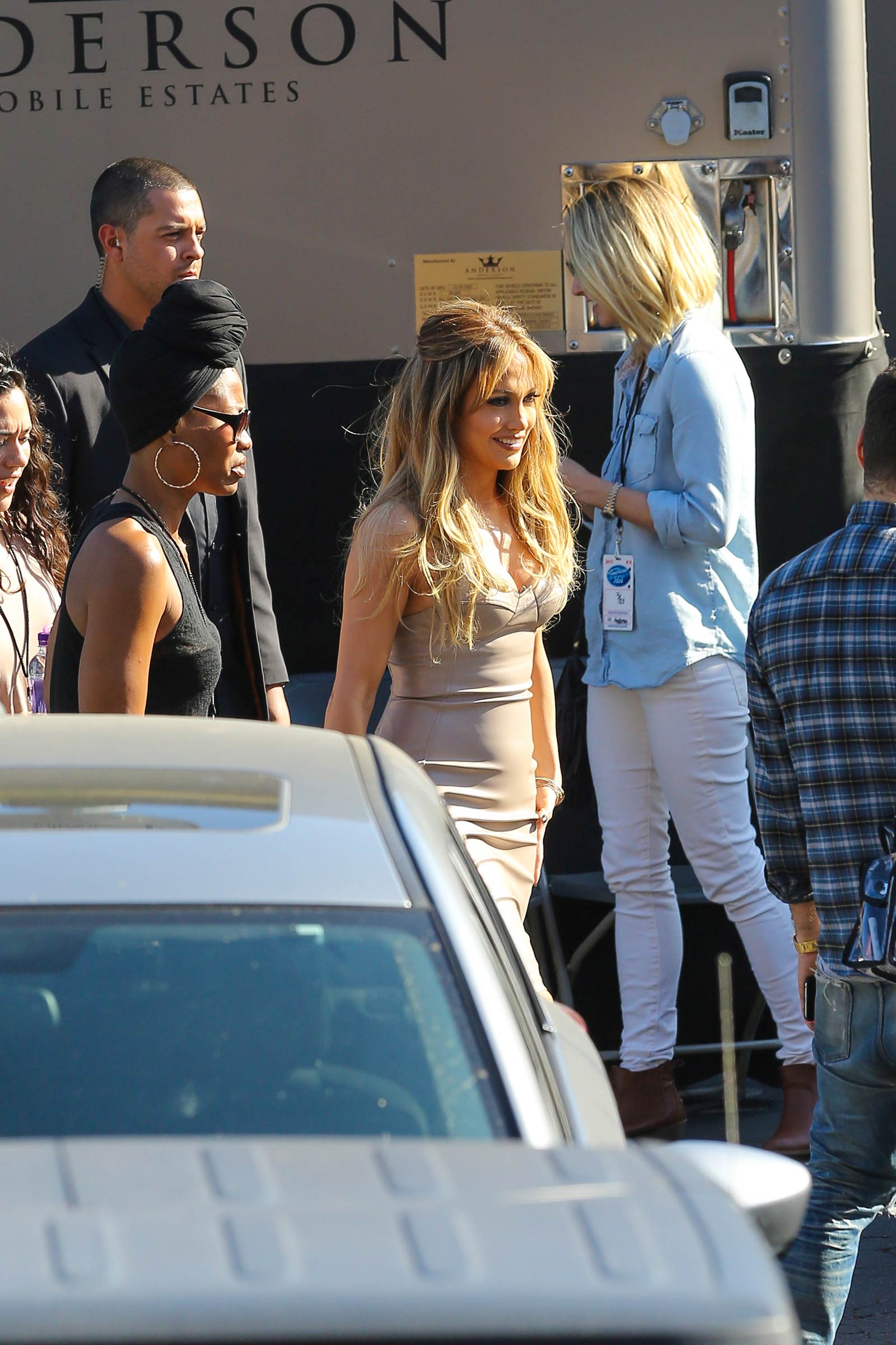 Jennifer Lopez at the American Idol studio