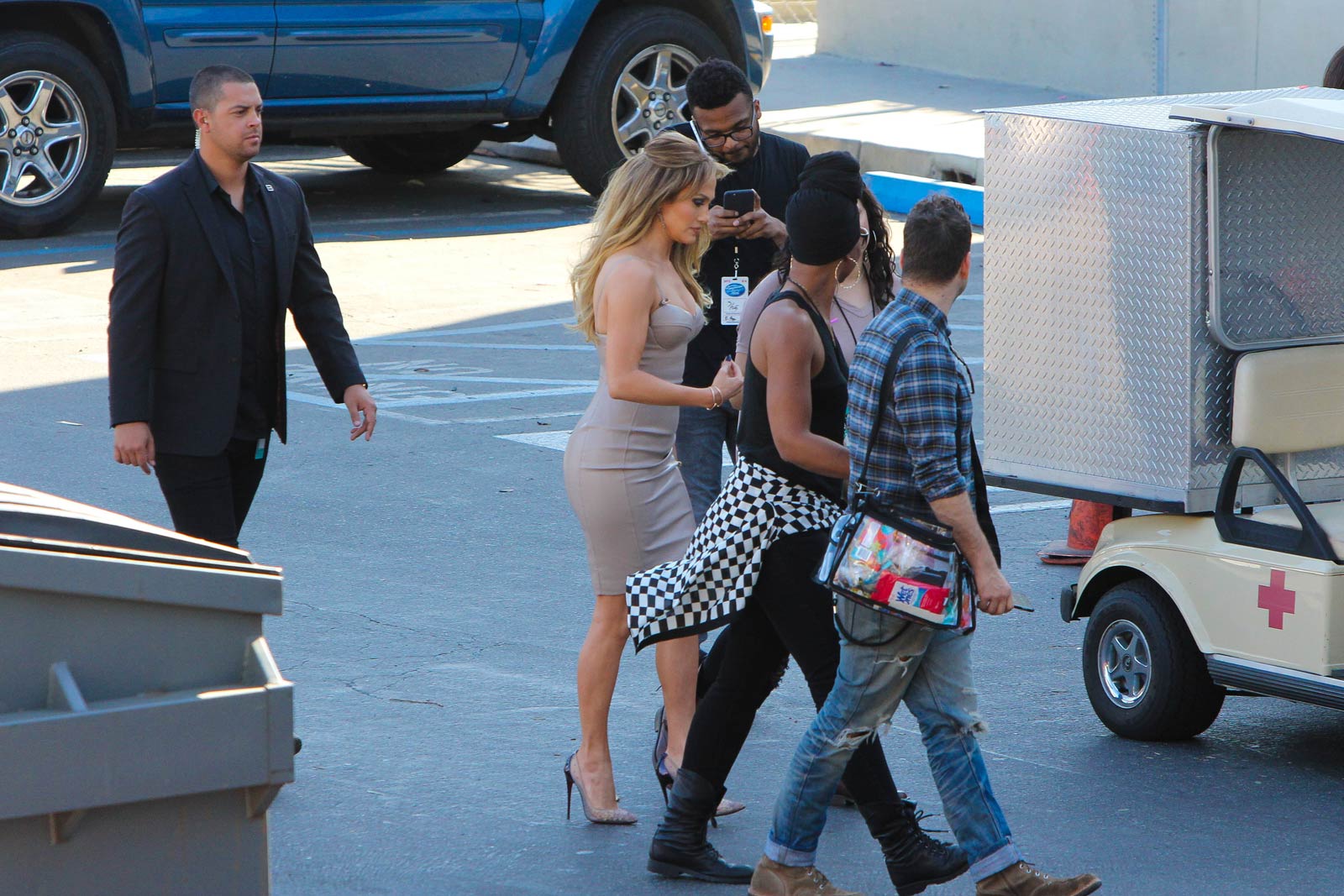 Jennifer Lopez at the American Idol studio