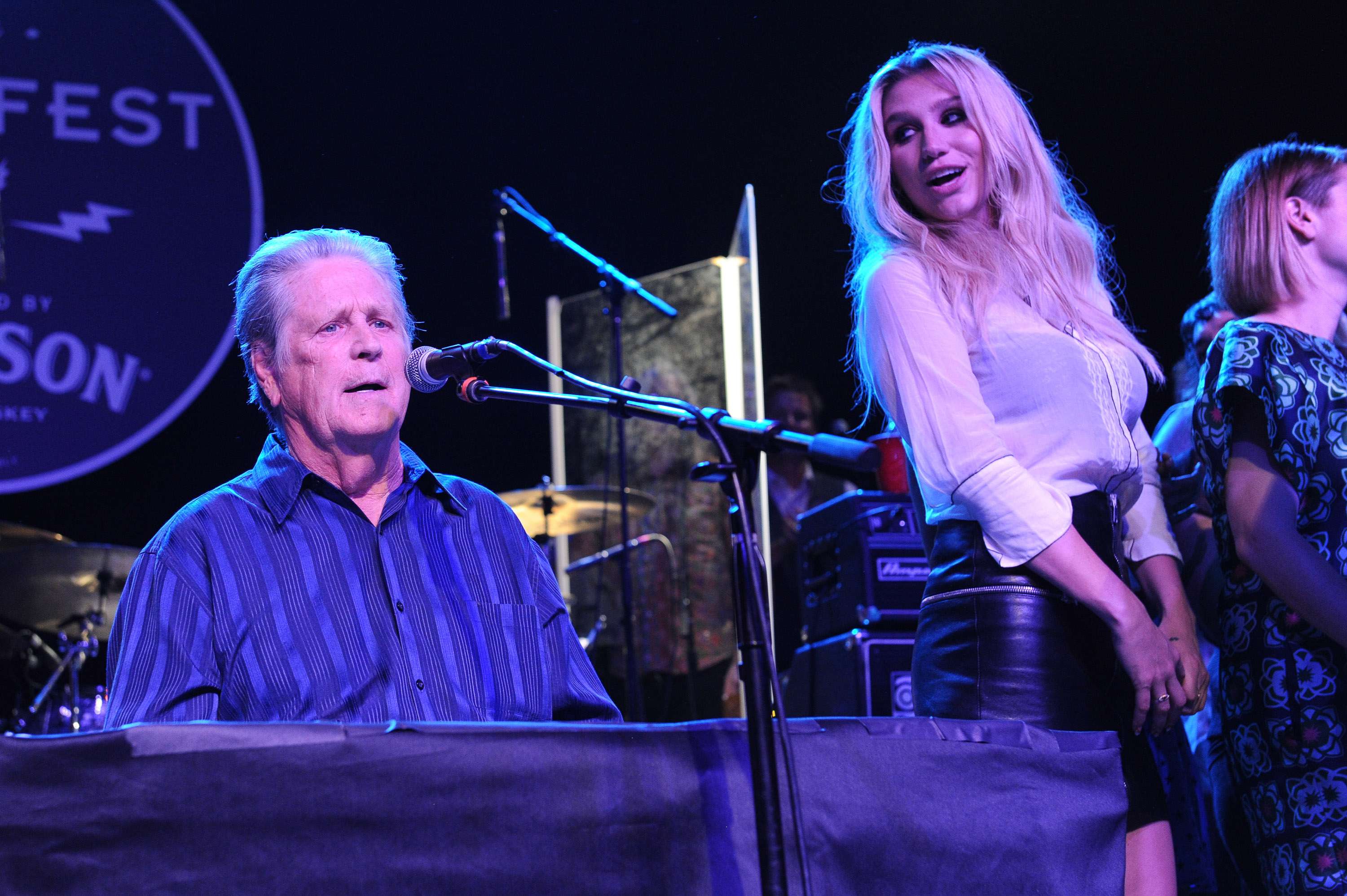 Kesha on stage at Brian Fest: A Night to Celebrate the Music of Brian Wilson