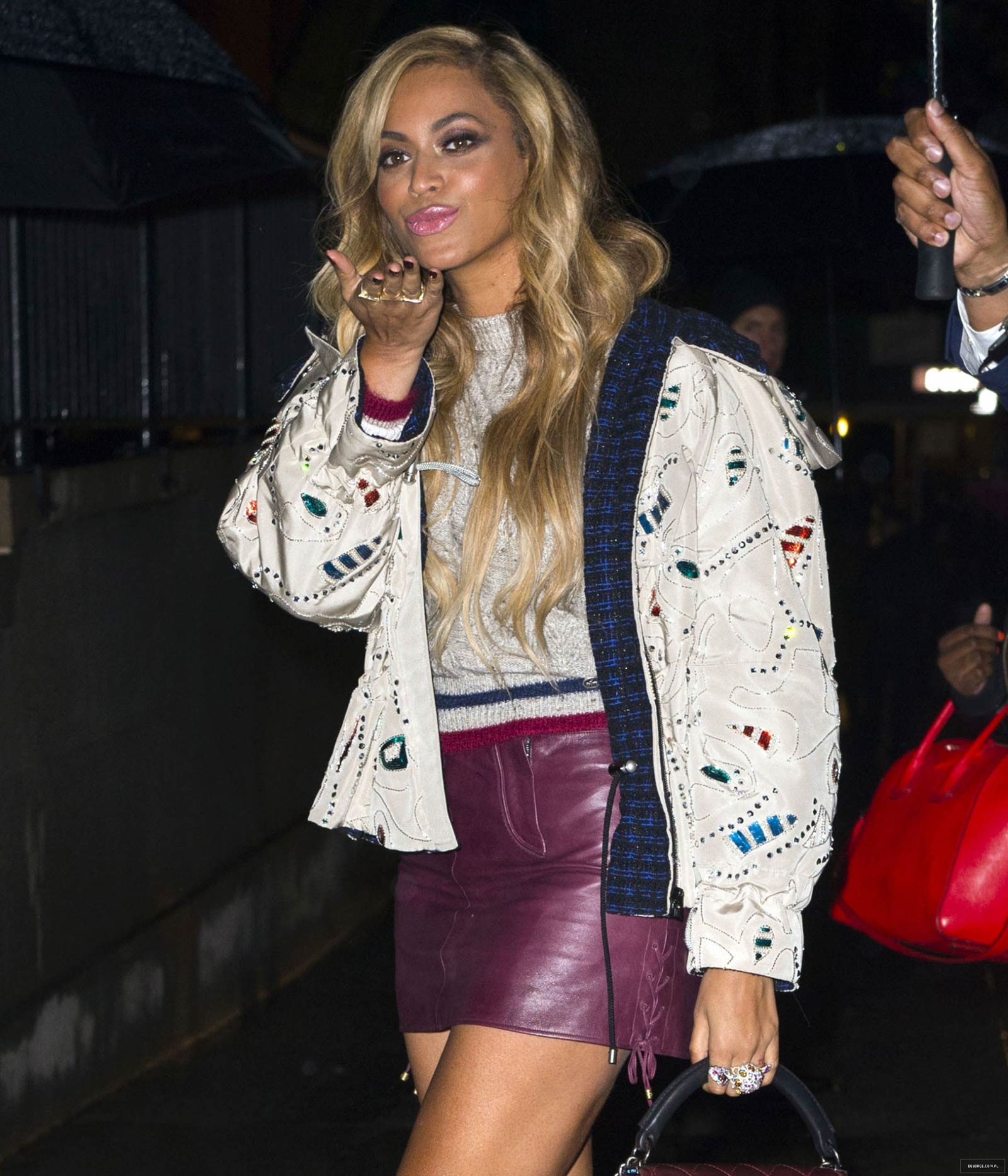 Beyonce at the Chanel Fashion Show in New York City