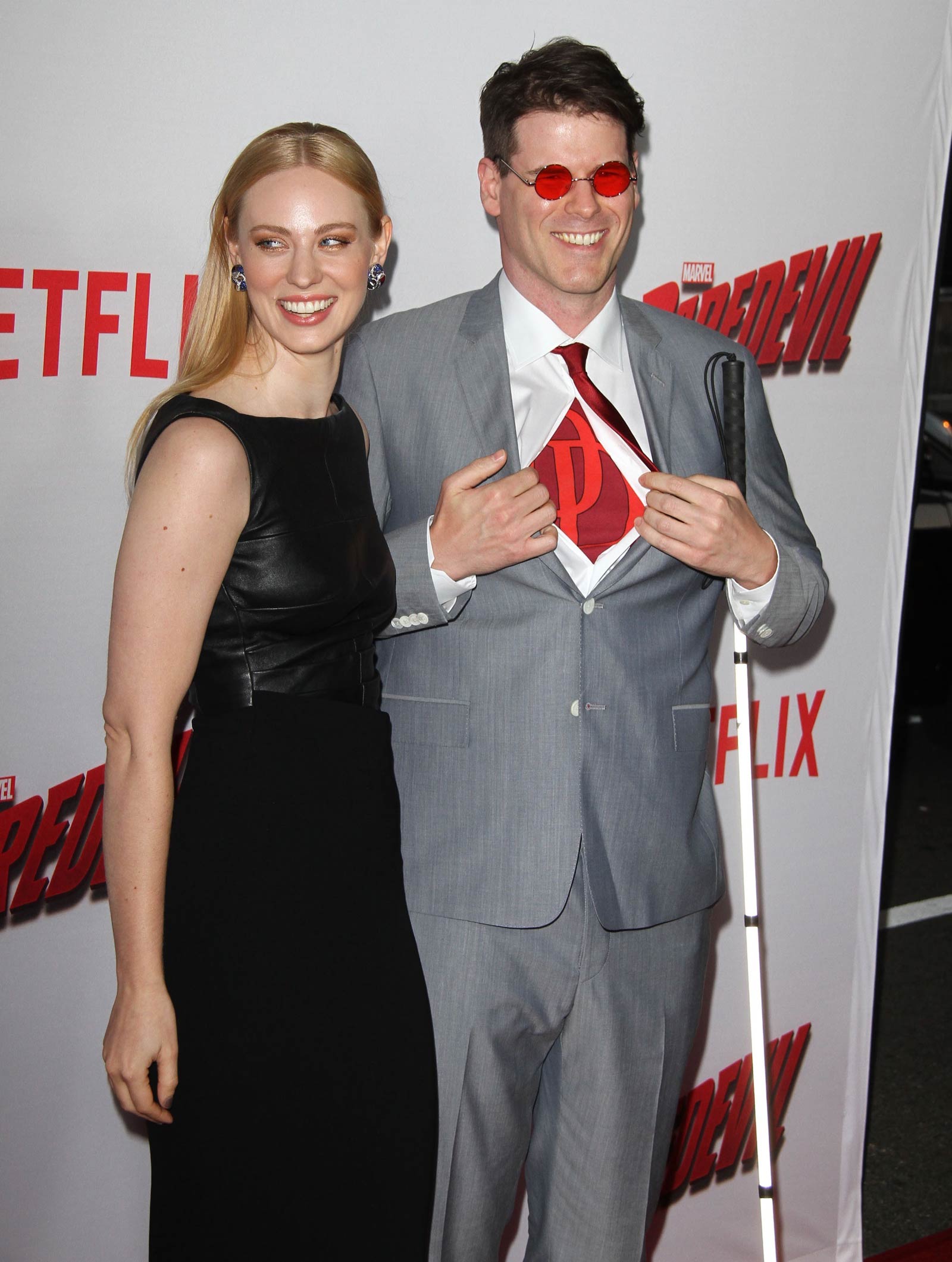 Deborah Ann Woll attends Daredevil Premiere