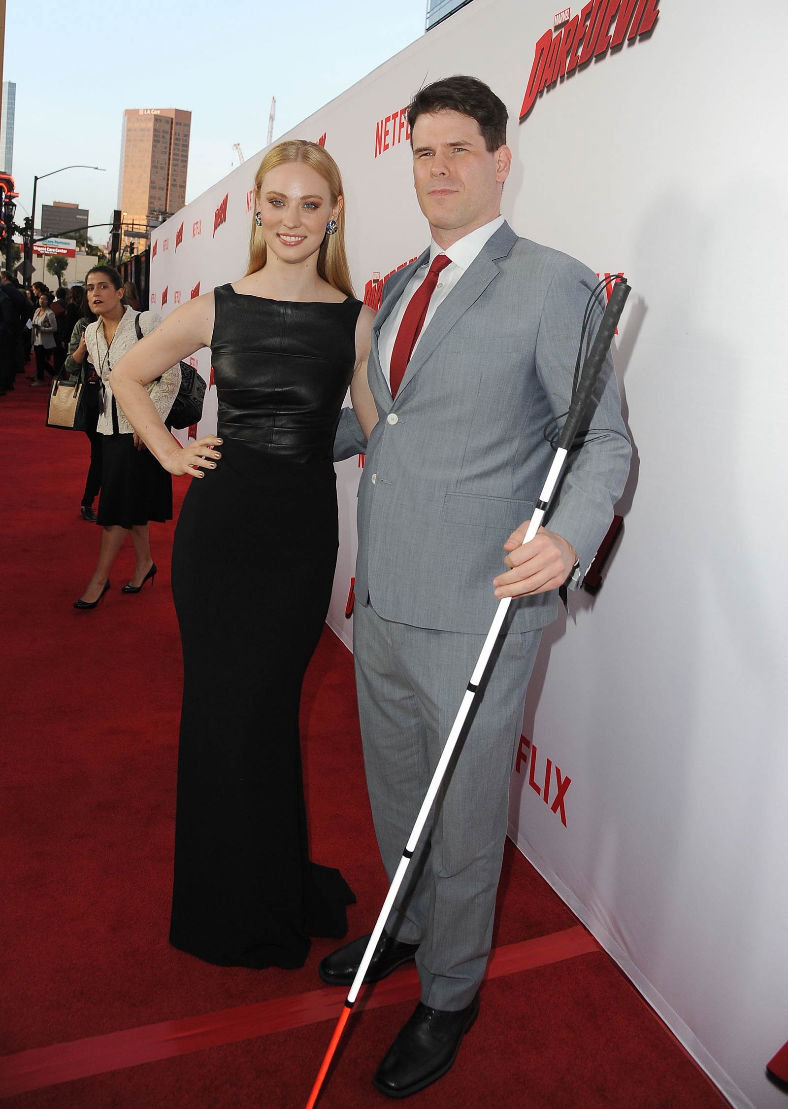 Deborah Ann Woll attends Daredevil Premiere