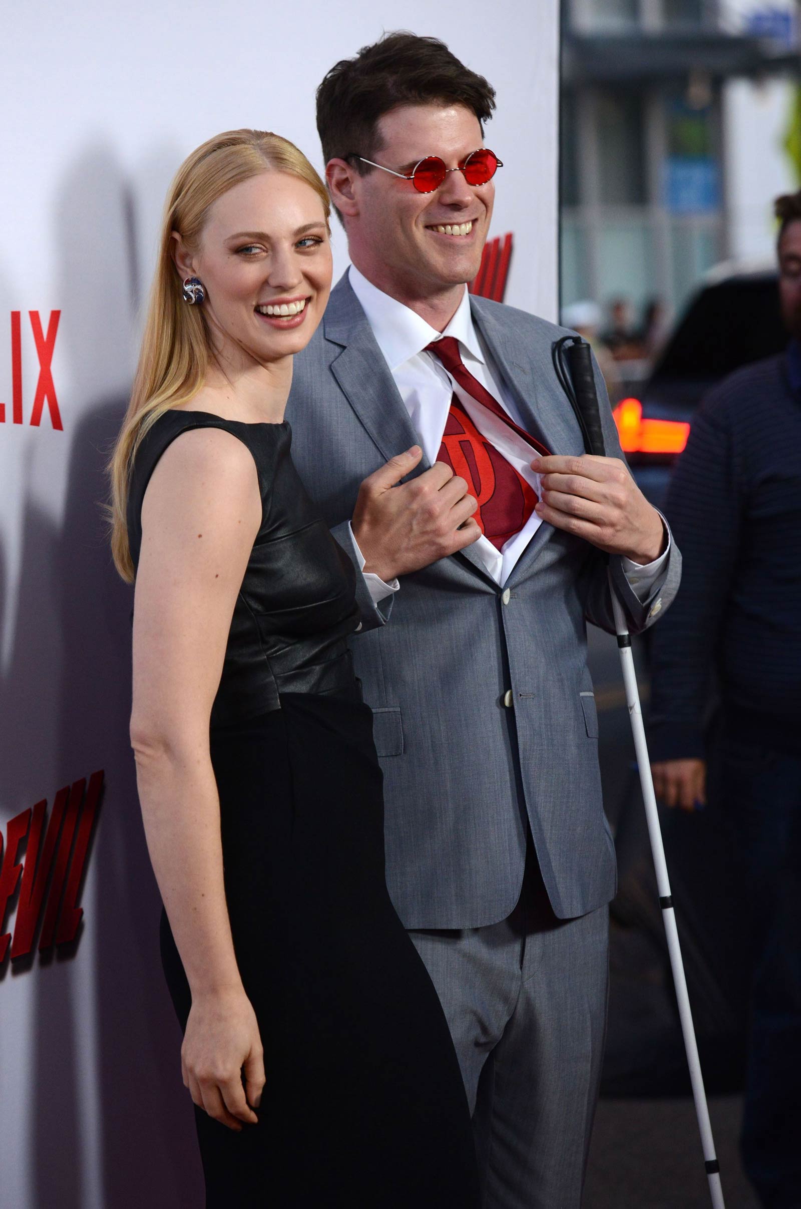 Deborah Ann Woll attends Daredevil Premiere