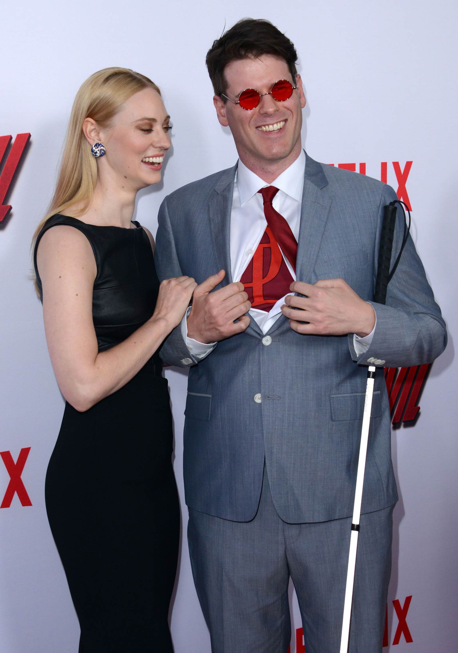 Deborah Ann Woll attends Daredevil Premiere