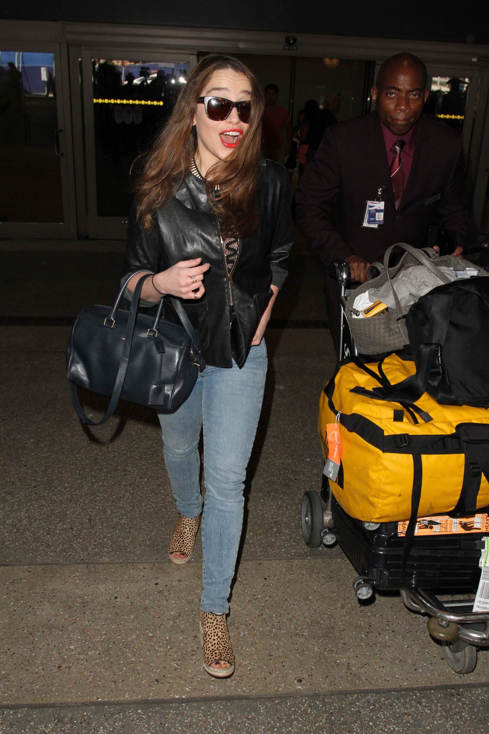 Emilia Clarke at LAX Airport in Los Angeles