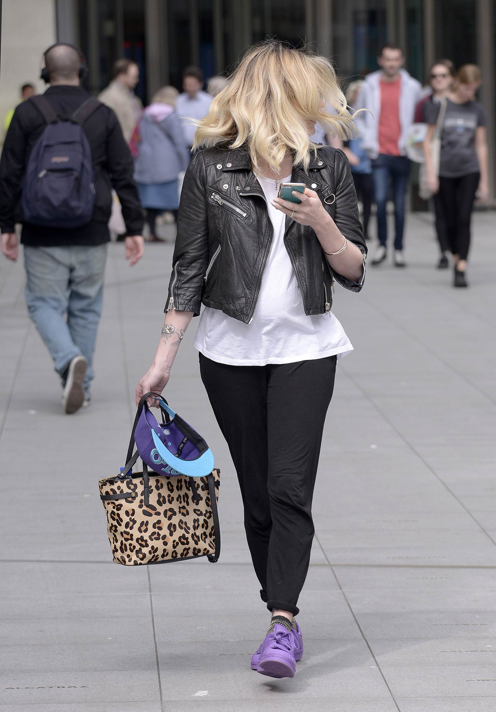 Fearne Cotton seen arriving at BBC Radio 1