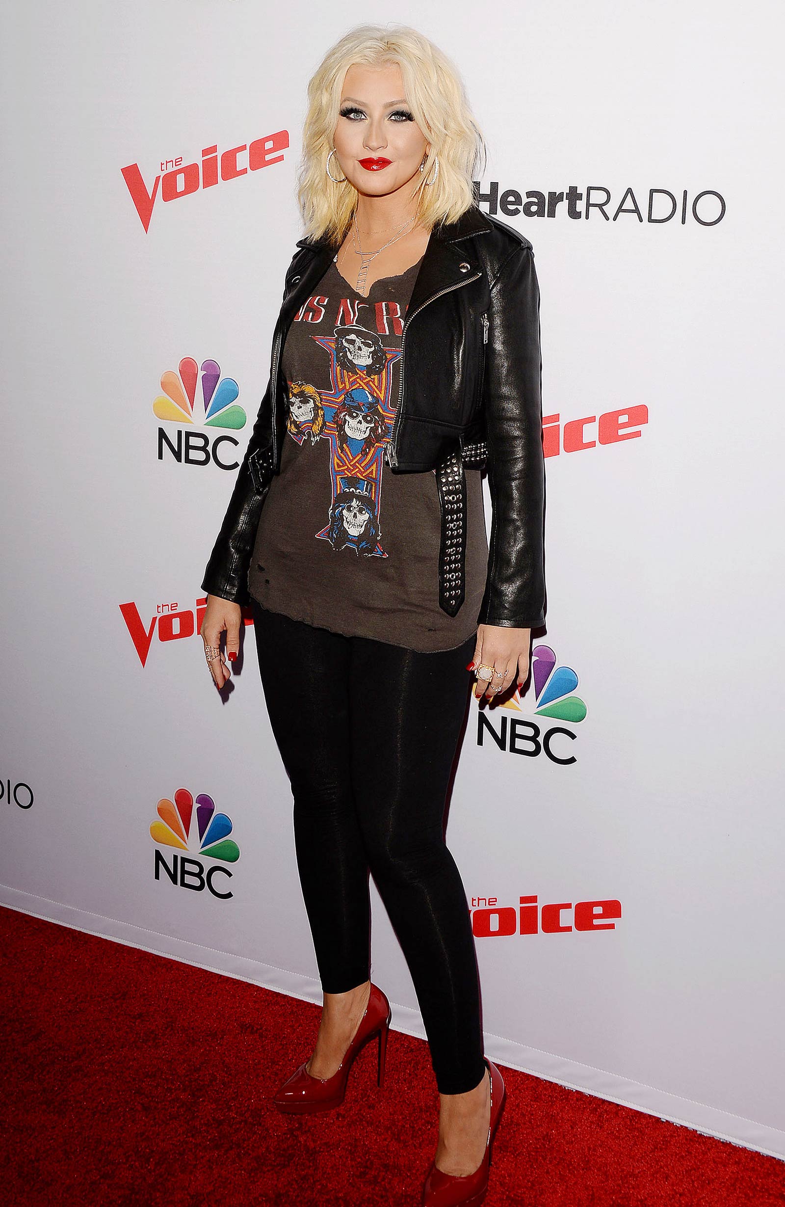 Christina Aguilera attends NBC The Voice Season 8 red carpet event