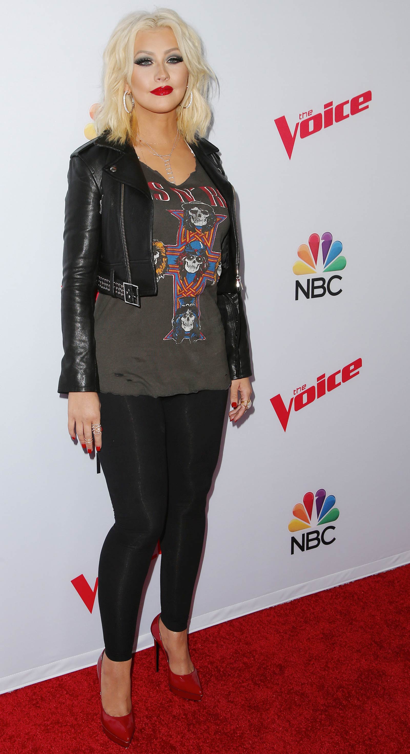 Christina Aguilera attends NBC The Voice Season 8 red carpet event