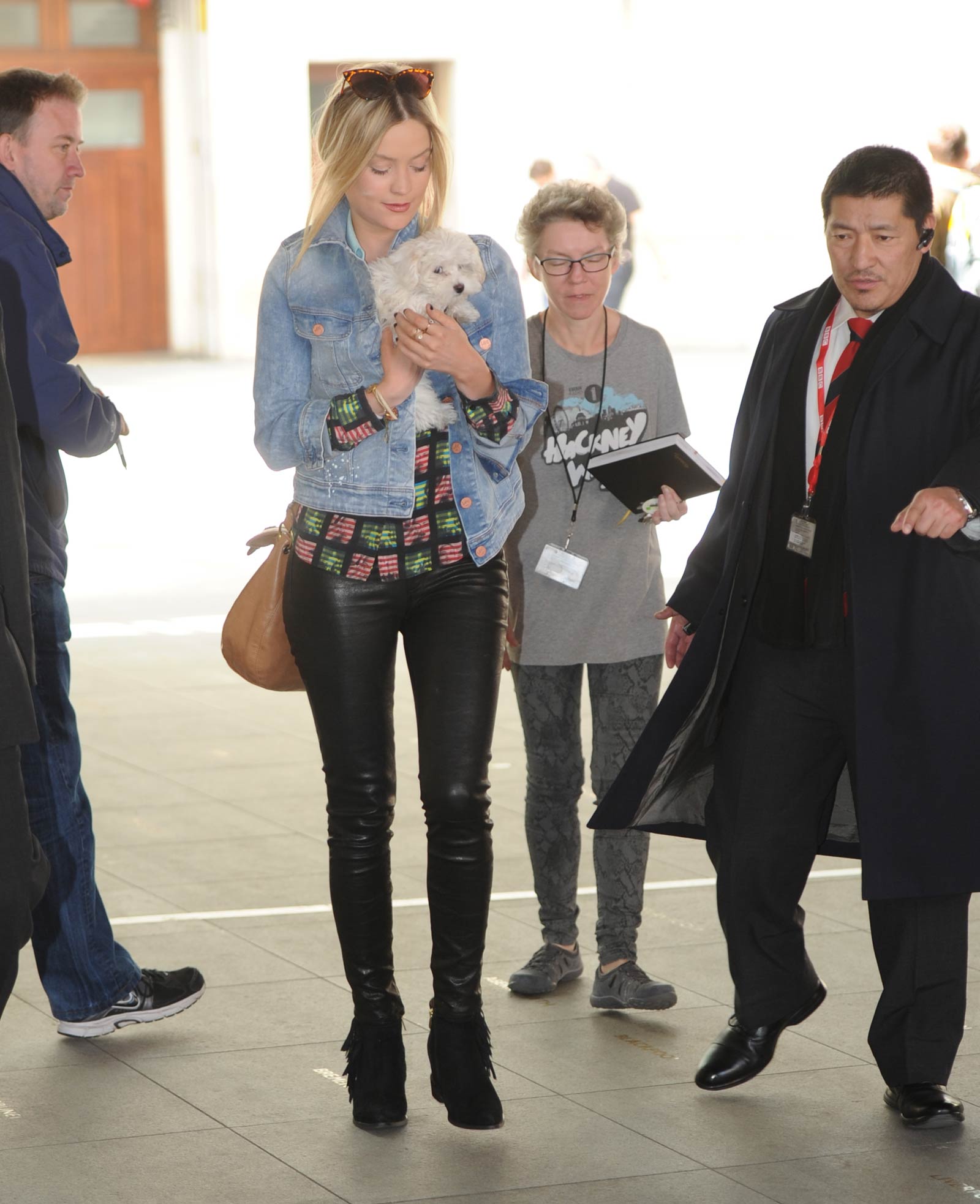 Laura Whitmore seen leaving the BBC Radio 1 Studios