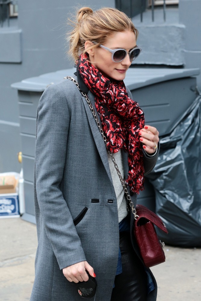 Olivia Palermo spotted out walking her dog with friends