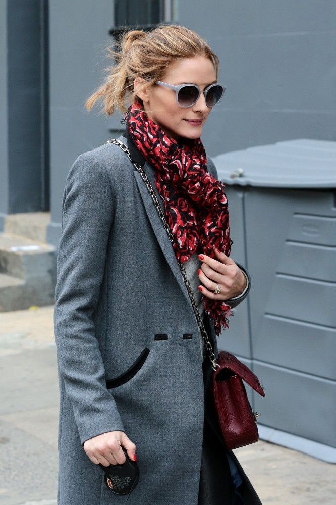 Olivia Palermo spotted out walking her dog with friends