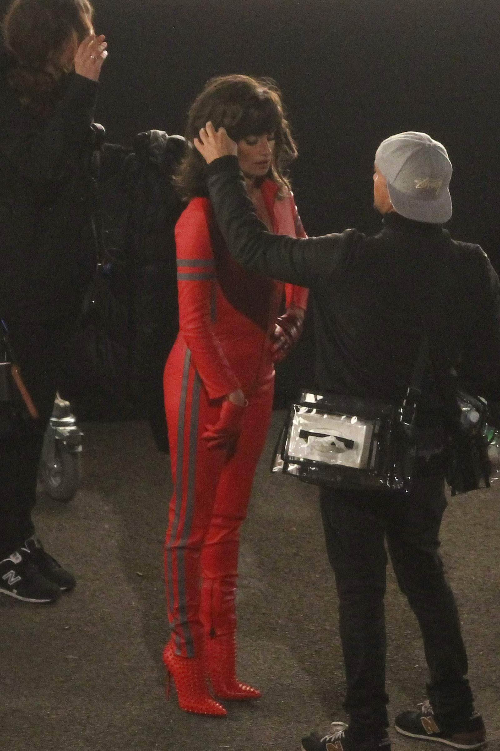 Penelope Cruz films some night scenes for Zoolander 2