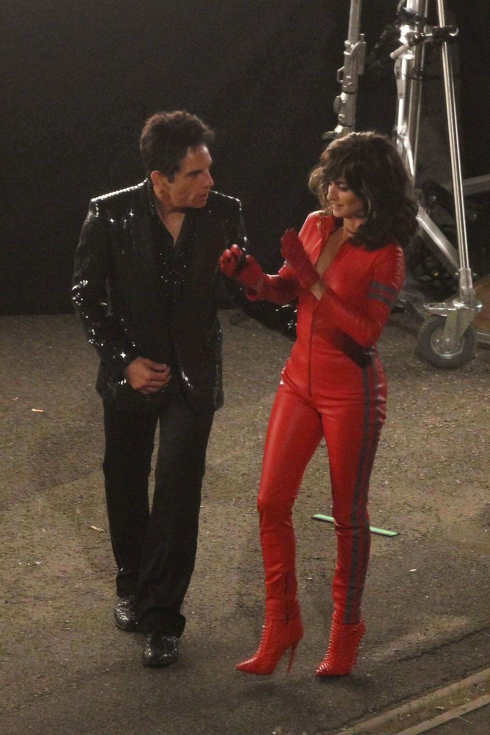 Penelope Cruz films some night scenes for Zoolander 2