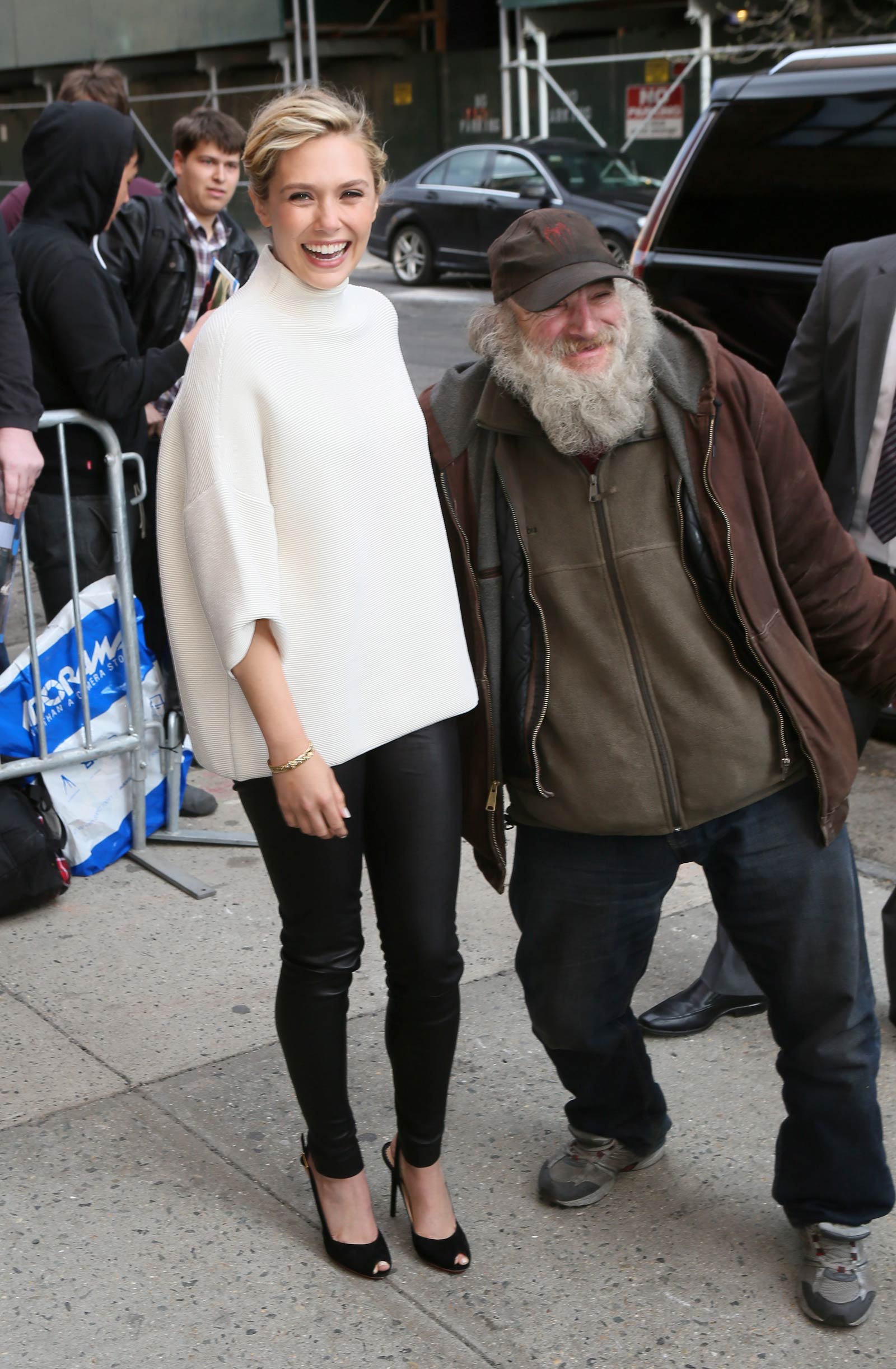 Elizabeth Olsen at The Daily Show in New York City