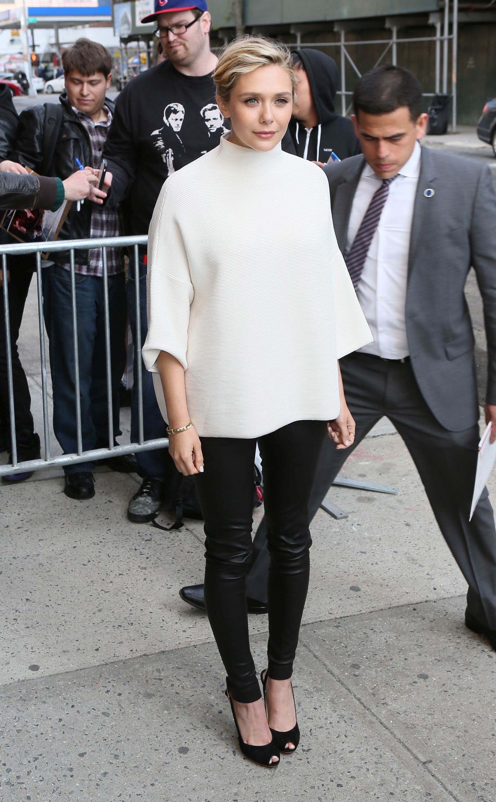 Elizabeth Olsen at The Daily Show in New York City