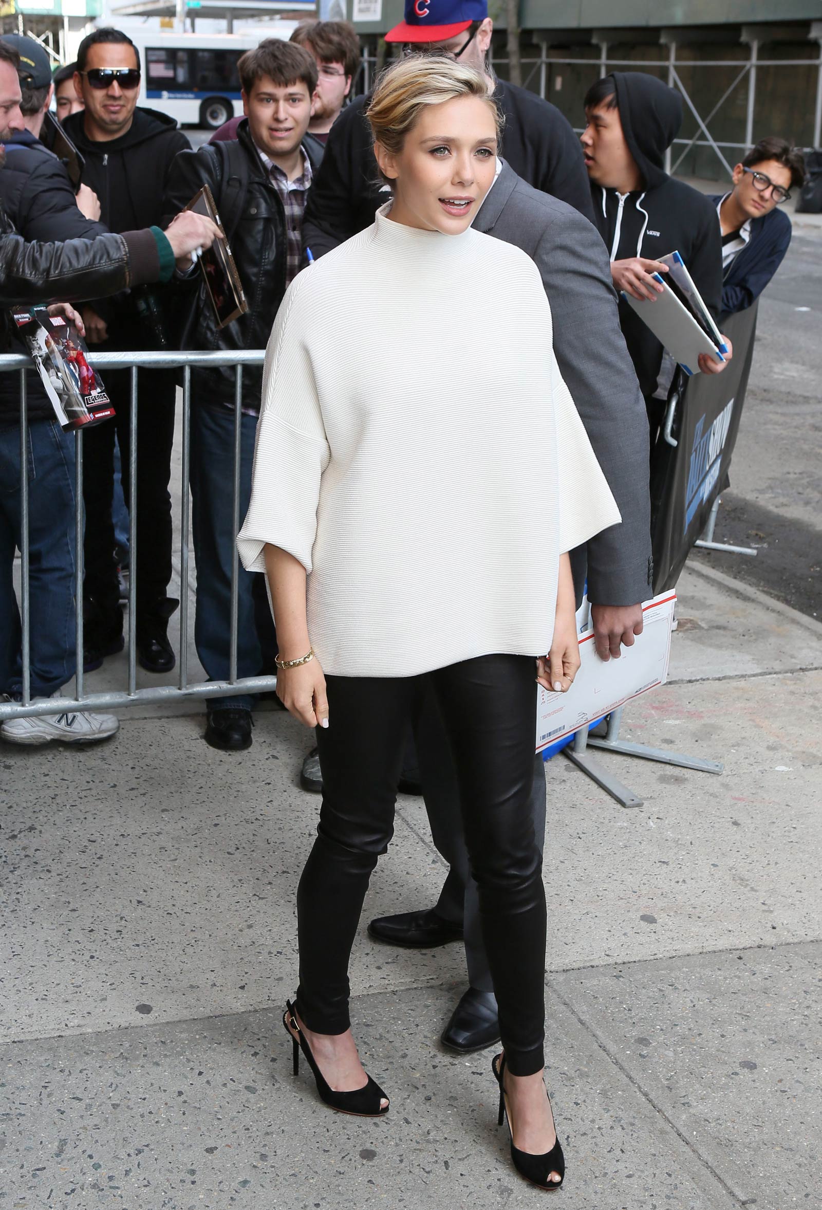 Elizabeth Olsen at The Daily Show in New York City