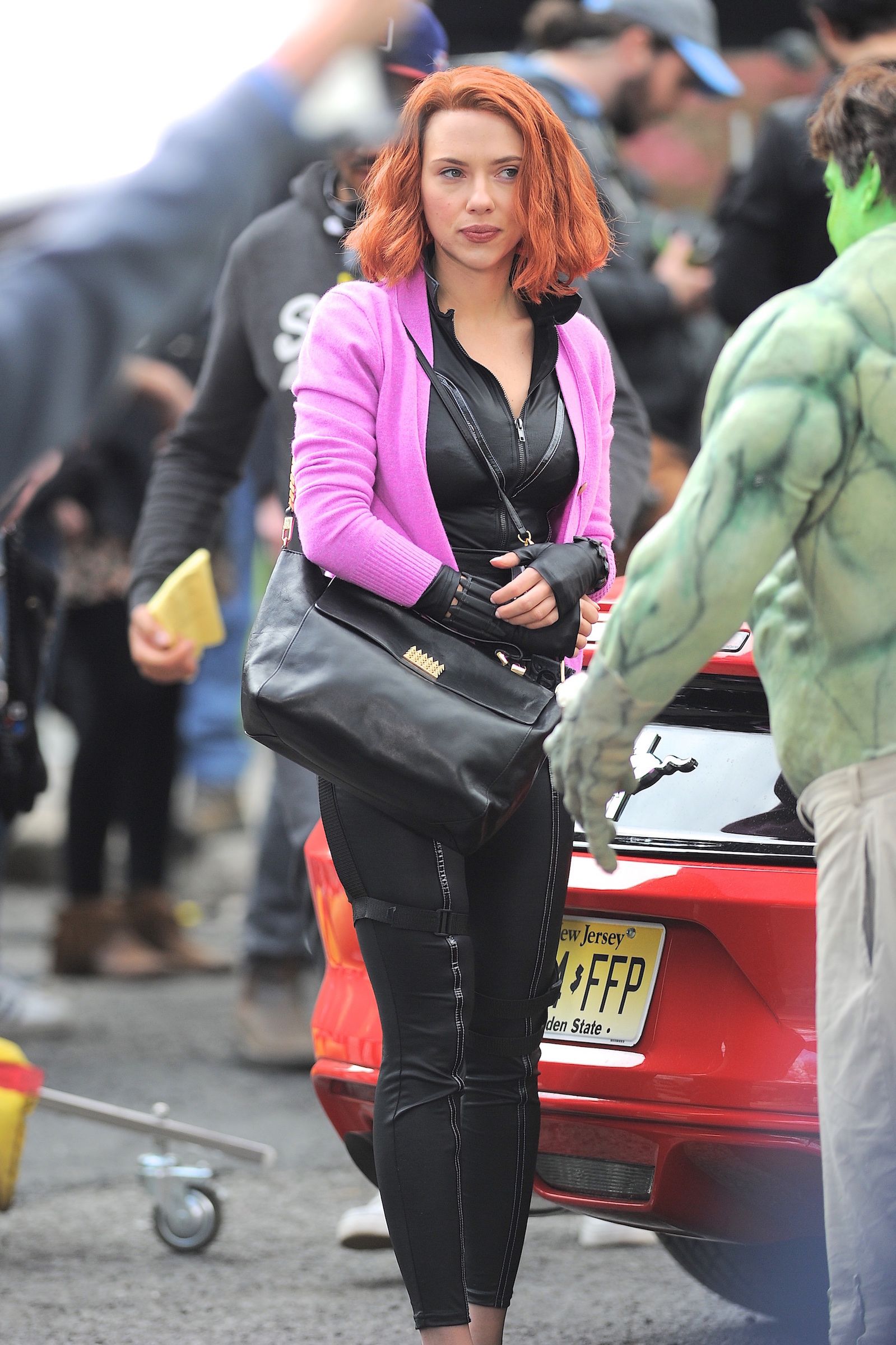 Scarlett Johansson Saturday Night Live filming candids