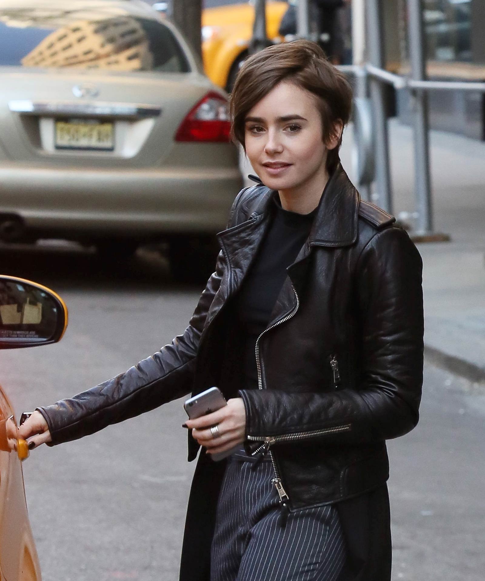 Lily Collins Out in New York City