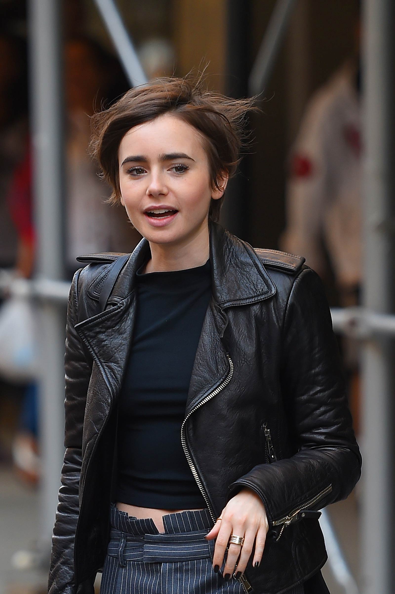 Lily Collins Out in New York City