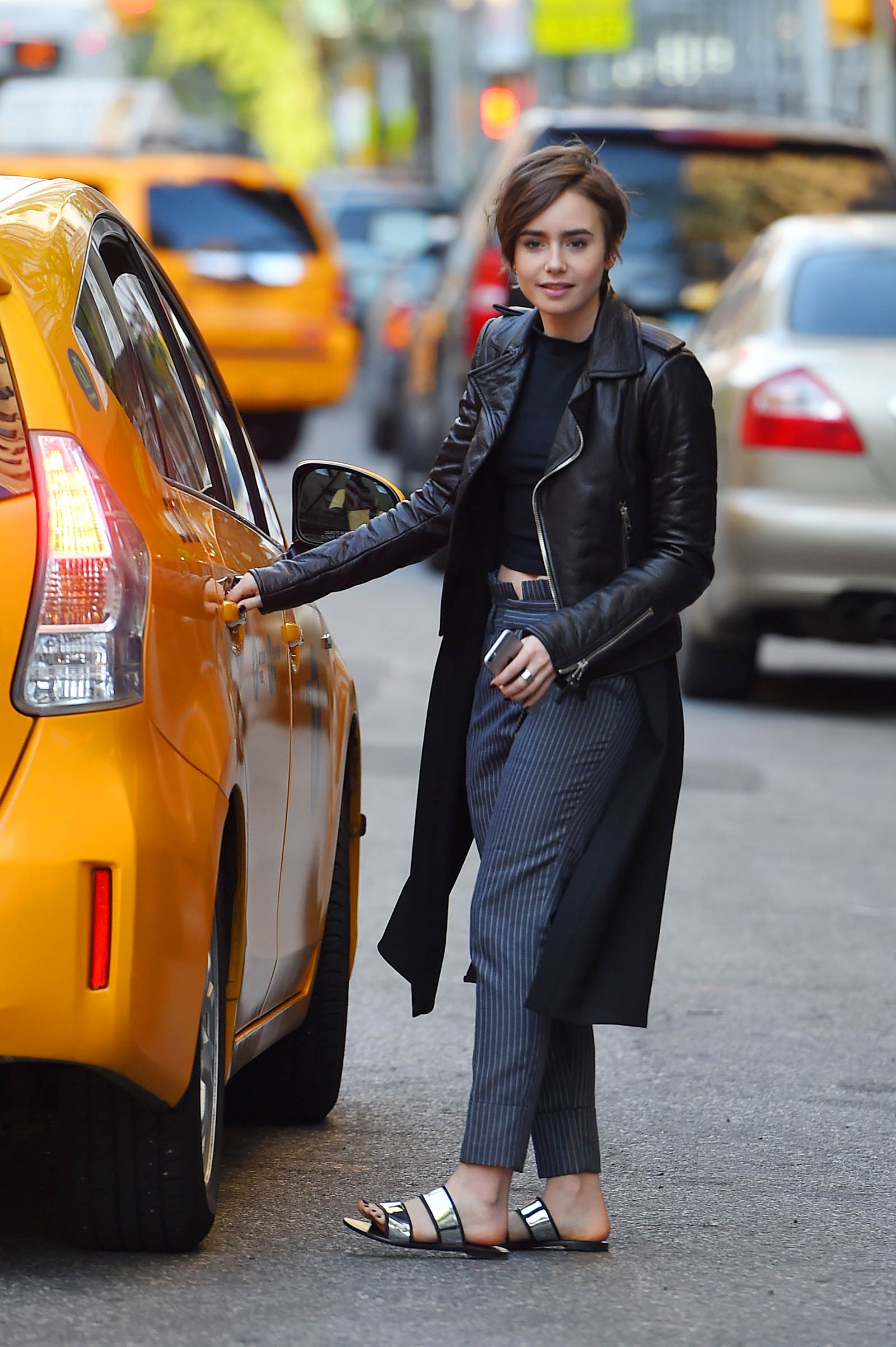 Lily Collins Out in New York City