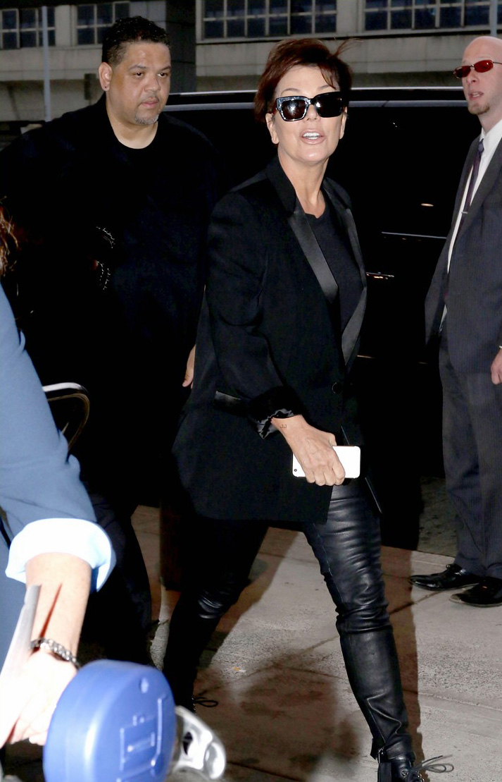 Kris Jenner arrives at JFK Airport for her departing flight