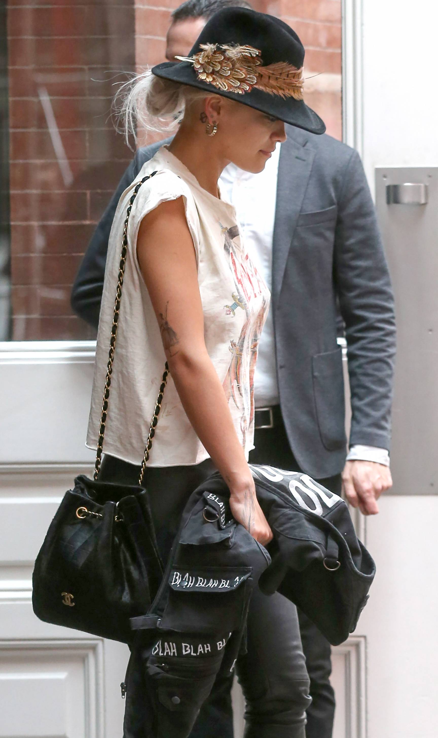 Rita Ora leaving her hotel in New York