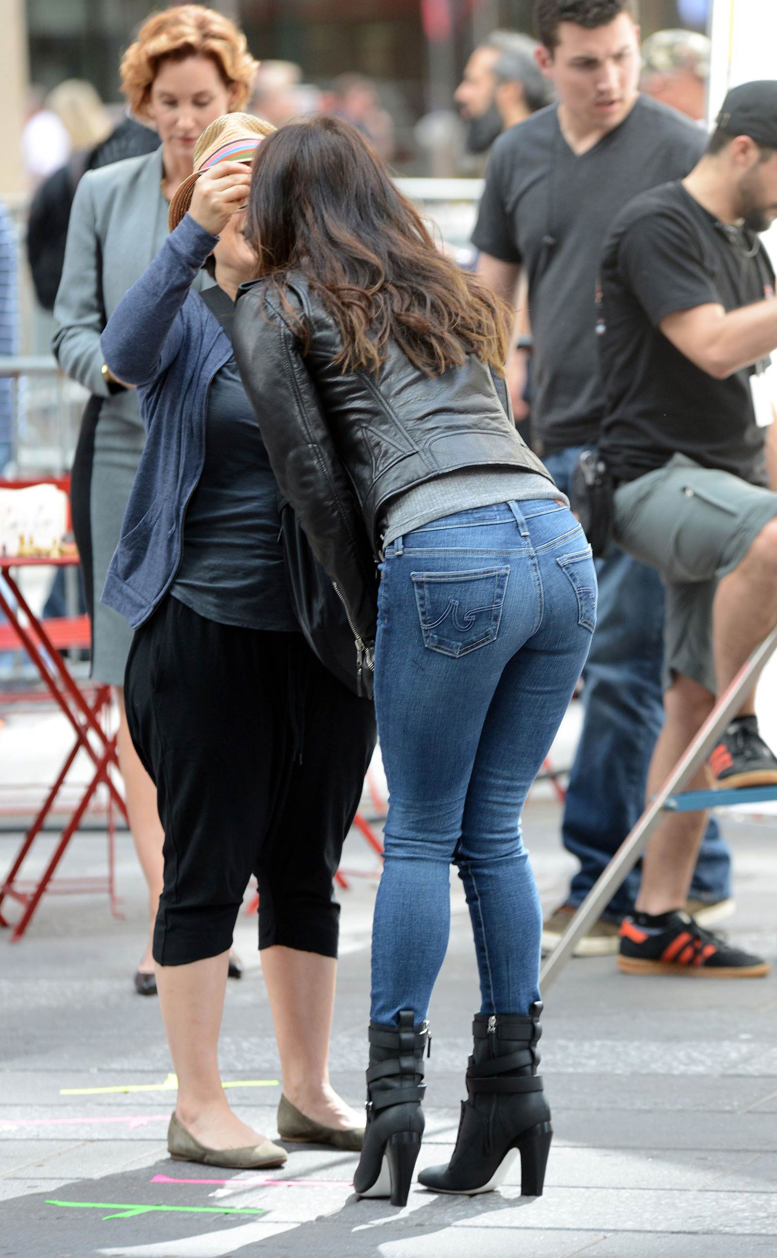 Megan Fox on the set of Teenage Mutant Ninja Turtles 2