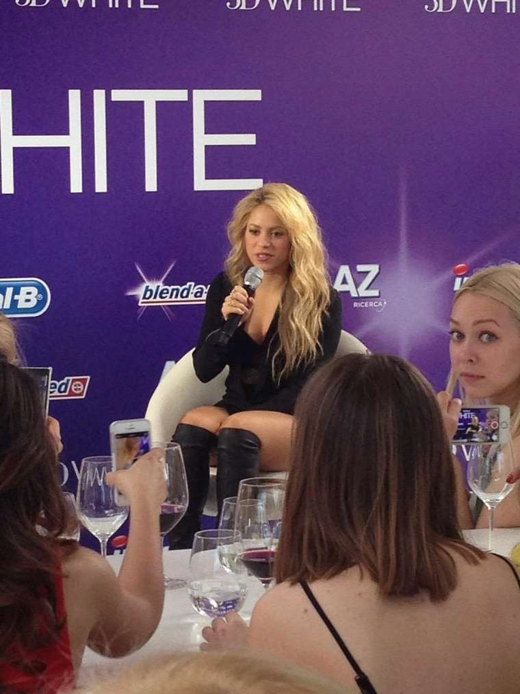 Shakira attends European Launch of Oral-B 3D White Whitestrips