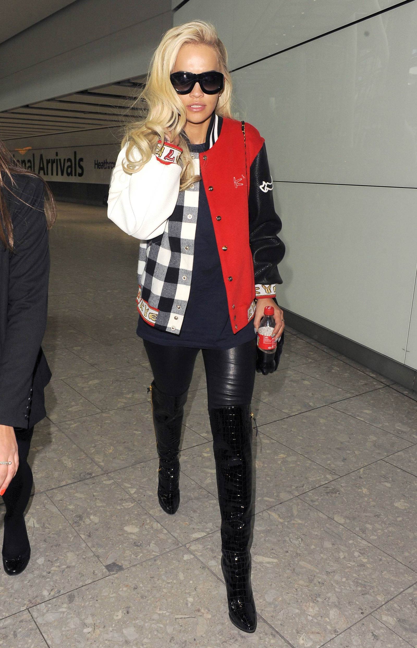 Rita Ora arrives at Heathrow Airport