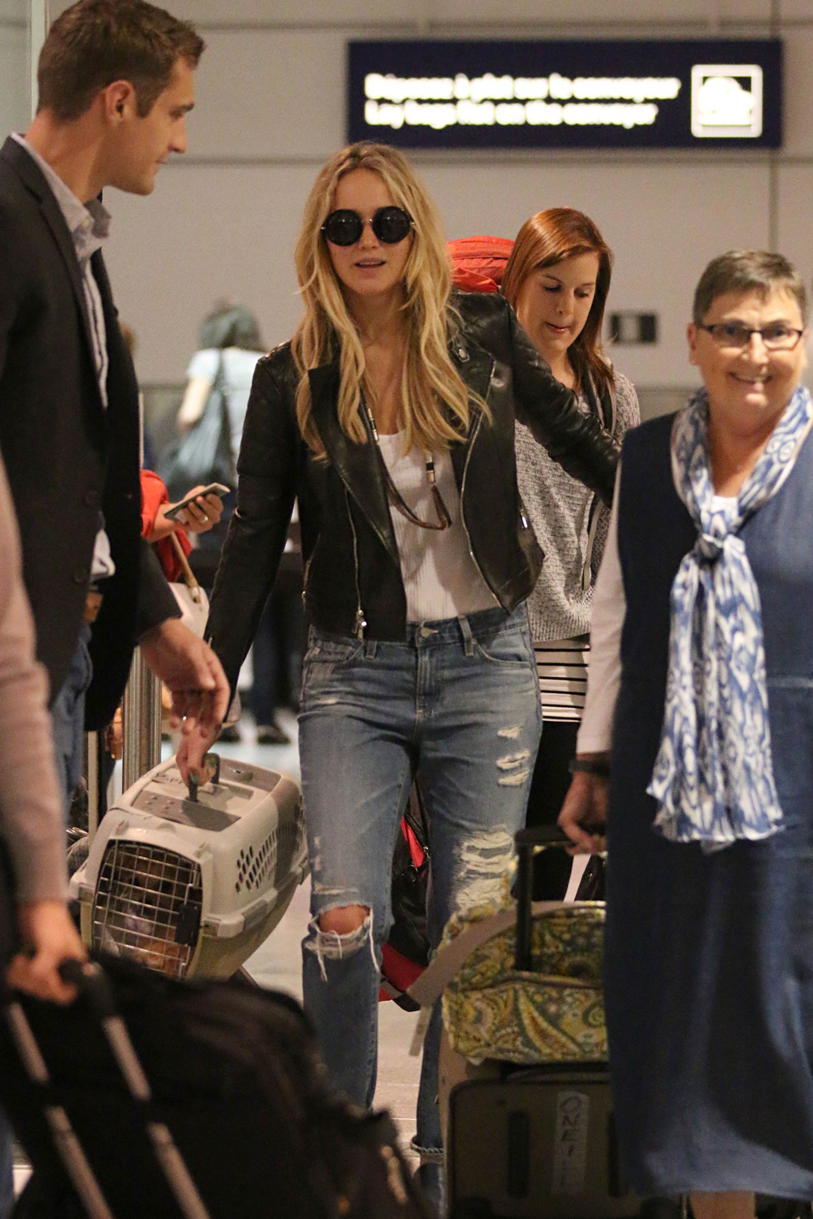 Jennifer Lawrence seen arriving at the Montreal airport