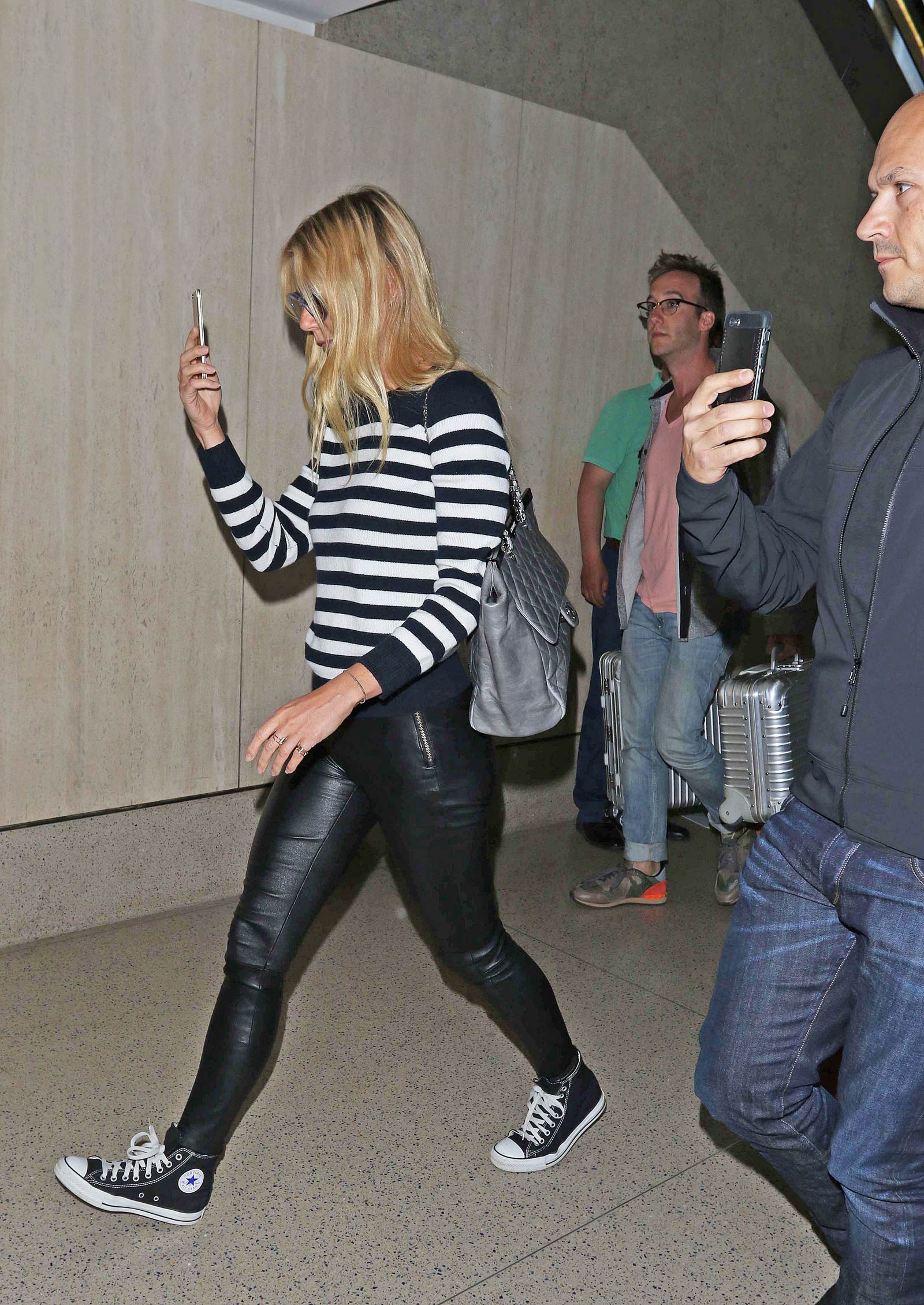 Gwyneth Paltrow arriving on a flight at LAX Airport