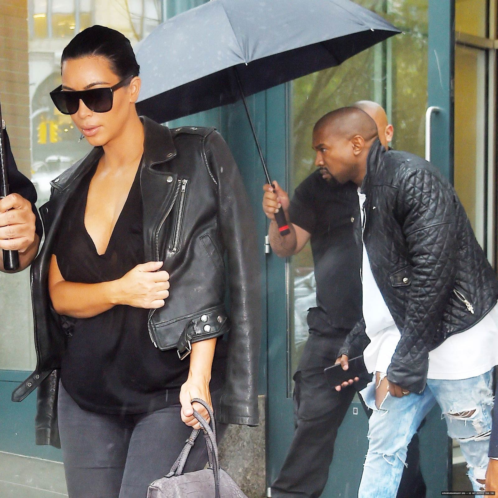 Kim Kardashian leaving her home in New York City