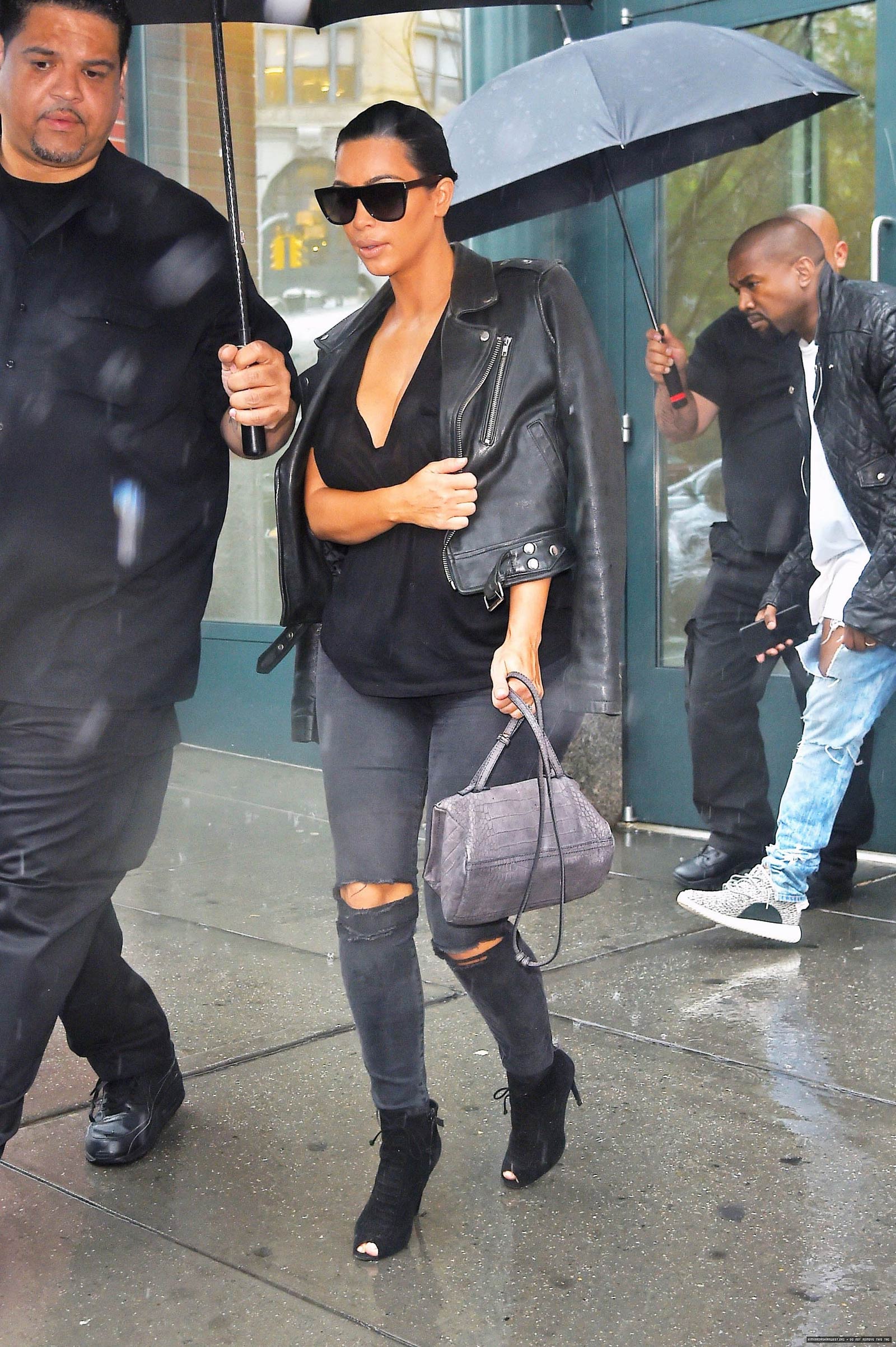 Kim Kardashian leaving her home in New York City