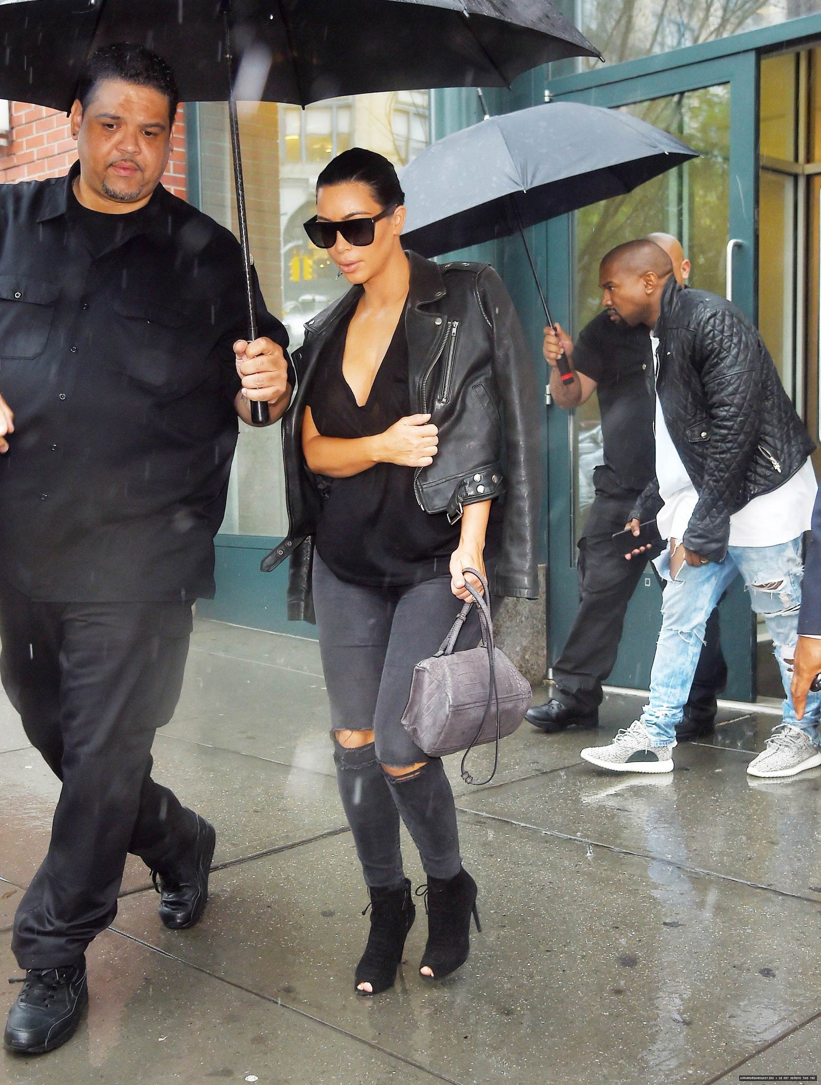 Kim Kardashian leaving her home in New York City