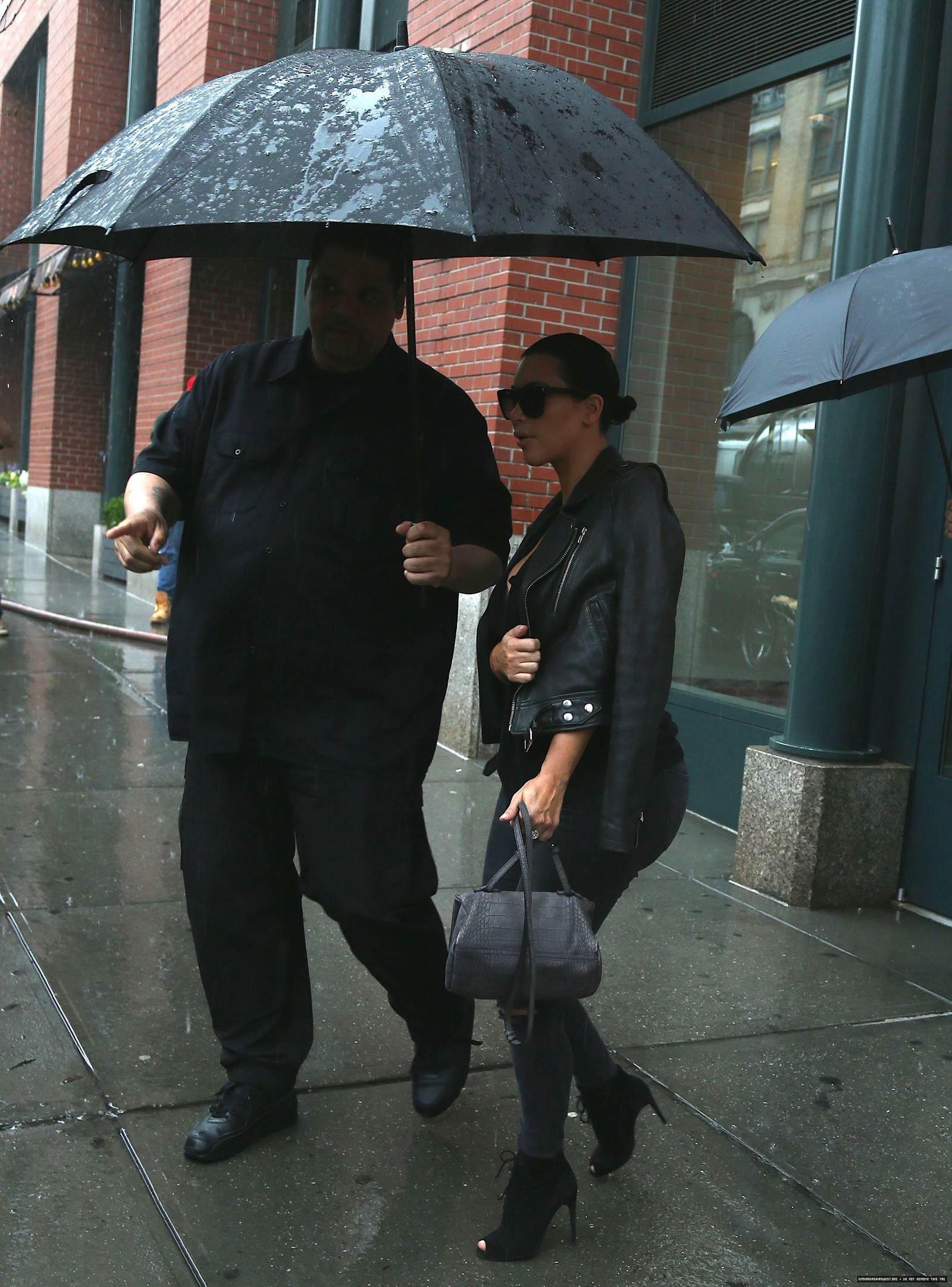 Kim Kardashian leaving her home in New York City